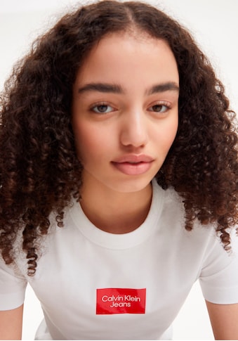 Calvin Klein Jeans T-Shirt »INSTITUTIONAL BOX SLIM TEE«, mit Rundhalsausschnitt kaufen