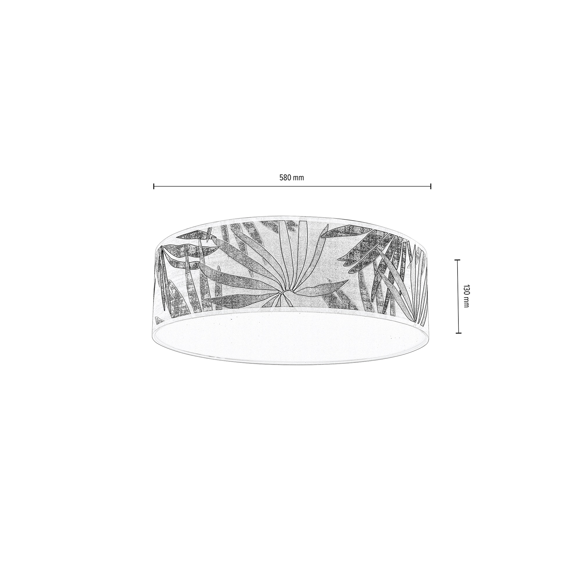 BRITOP LIGHTING Deckenleuchte »HOJA«, 4 XXL Jahren Tapete mit befestigt mit laminierte kaufen Acrylblende Magneten, online flammig-flammig, | Lampenschirm Garantie 3 an