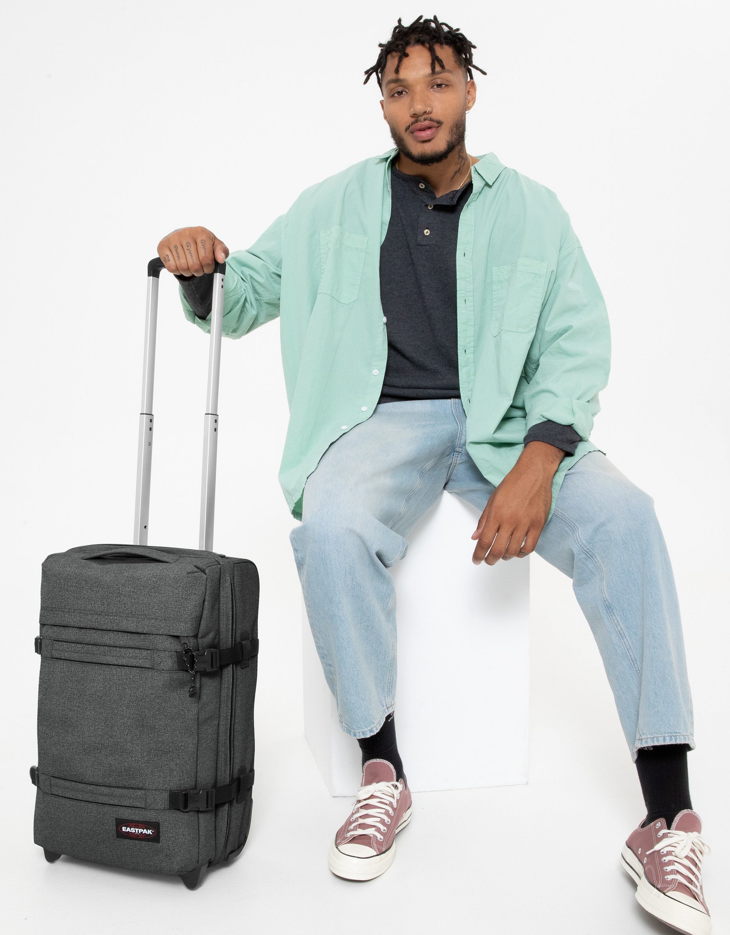 Eastpak Weichgepäck-Trolley »TRANSIT'R S«, 2 Rollen, Handgepäck-Koffer Reisegepäck Reisekoffer mit TSA Schloss Reisetasche