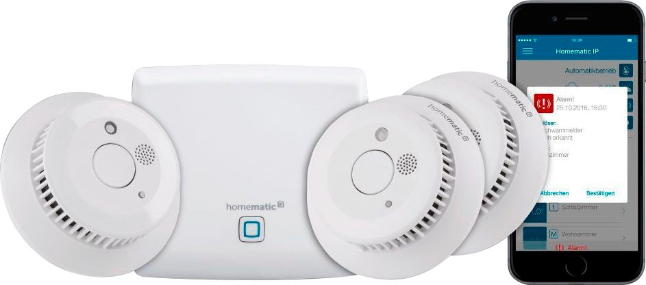 Homematic IP Rauch- und Hitzewarnmelder »Starter Set Rauchwarnmelder (150788A0)«
