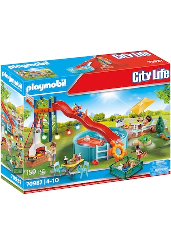 Playmobil® Konstruktions-Spielset »Poolparty mit Rutsche (70987), City Life«, (159... kaufen