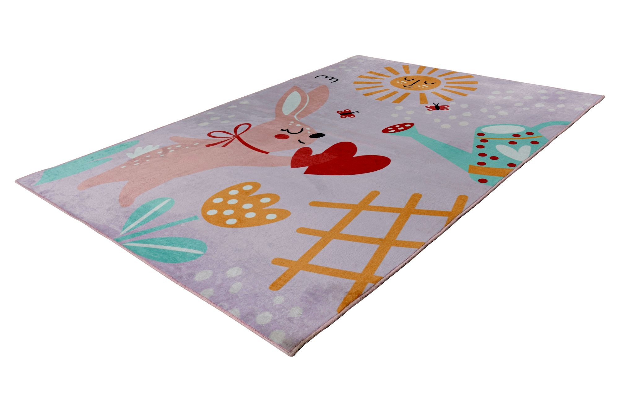 Obsession Kinderteppich »Magic Kids ML 106«, rechteckig, 8 mm Höhe, niedliches Hasen Motiv, waschbar, Kinderzimmer