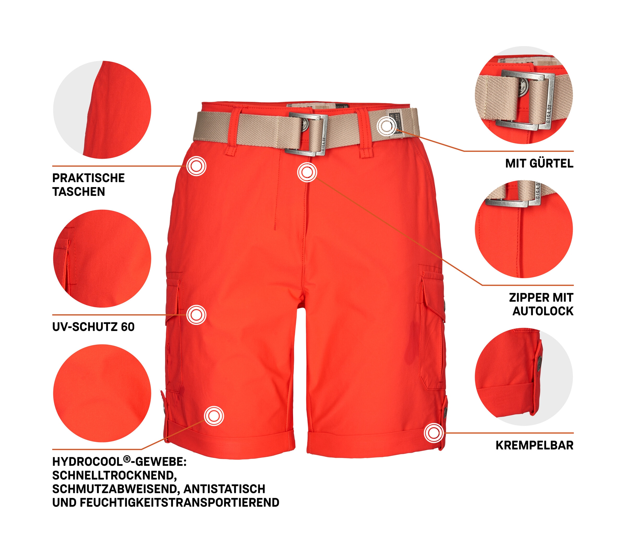 G.I.G.A. DX by killtec Shorts »GS 6 WMN SHRTS«  Shorts mit HYDROCOOL, schnelltrocknend, Comfort-Stretch, USF 60+