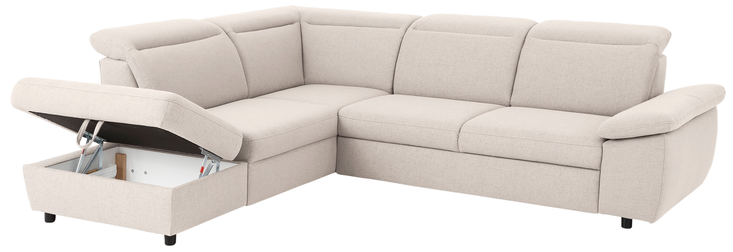 Home affaire Ecksofa »Mauritius L-Form«, mit Ottomane, mit Kopfteil- und Armlehnverstellung