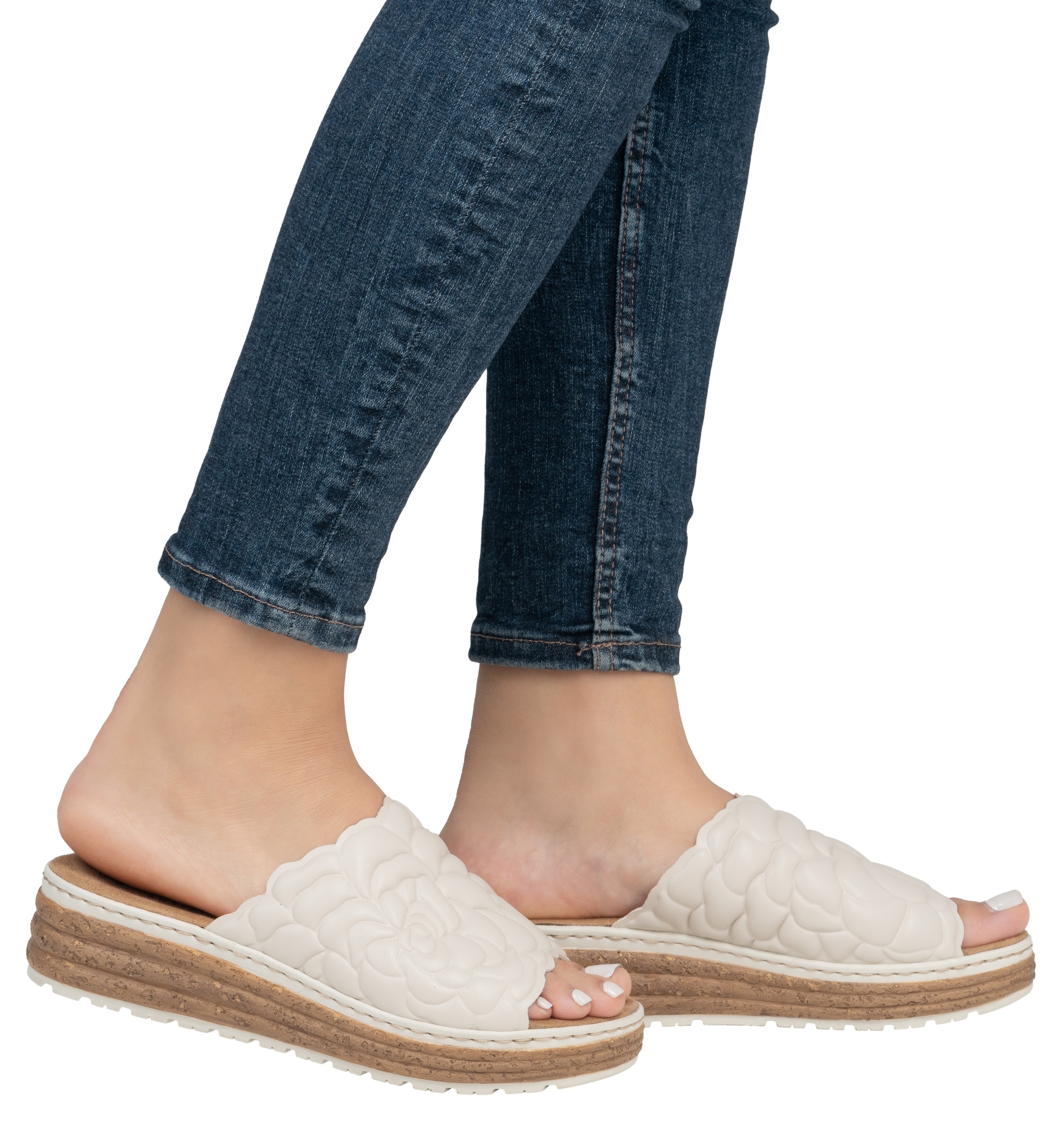 Rieker Pantolette, Sommerschuh, Schlappen, Hausschuh mit weicher Innensohle