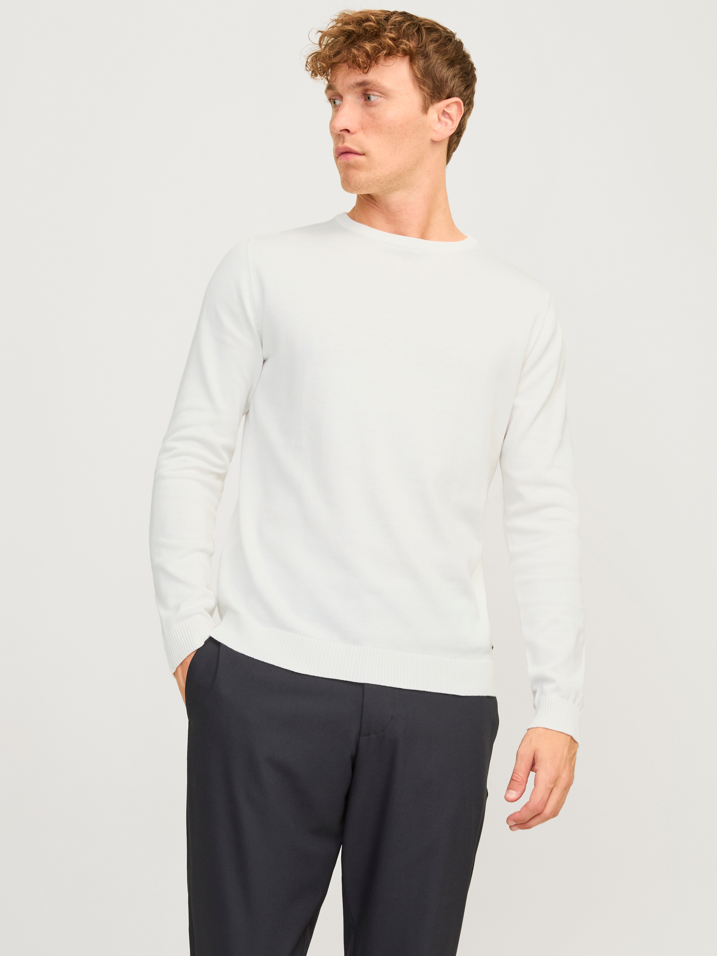 Rundhalspullover »JJEBASIC KNIT CREW NECK NOOS«