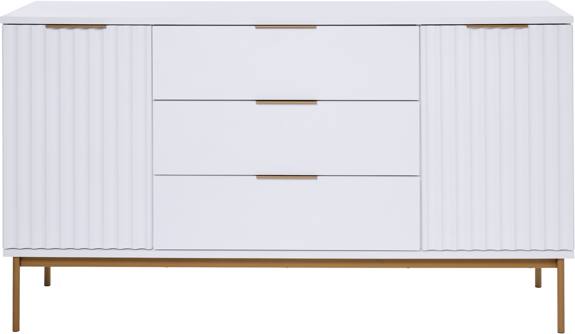 Jahnke Sideboard »CARVE SB 150«, (1 St.), Sideboard, raffiniertes Design, edler Gold-Look, Breite 150 cm