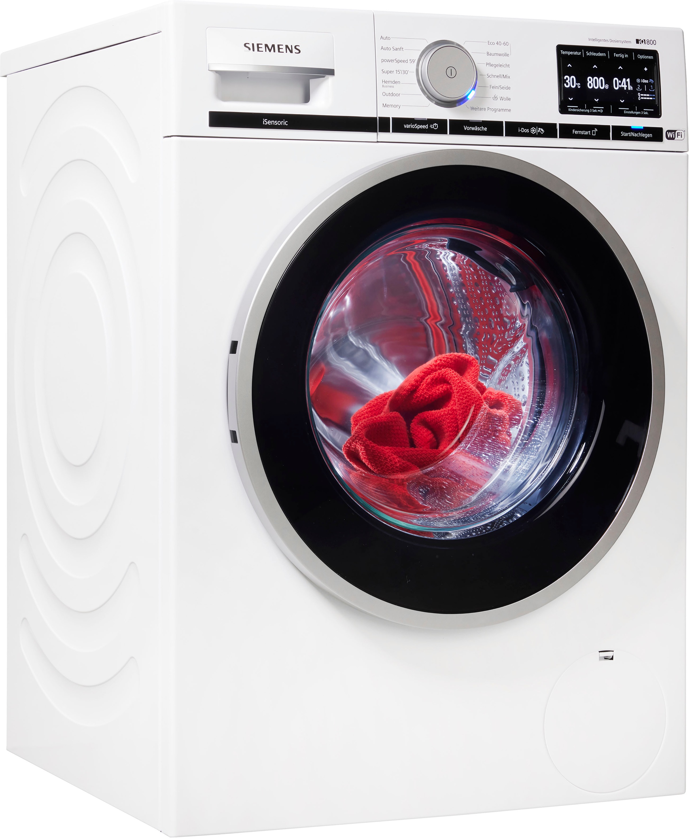 SIEMENS Waschmaschine, WM14VE43, i-Dos U/min, XXL 3 - Jahren 1400 Garantie Dosierautomatik 9 kg, mit