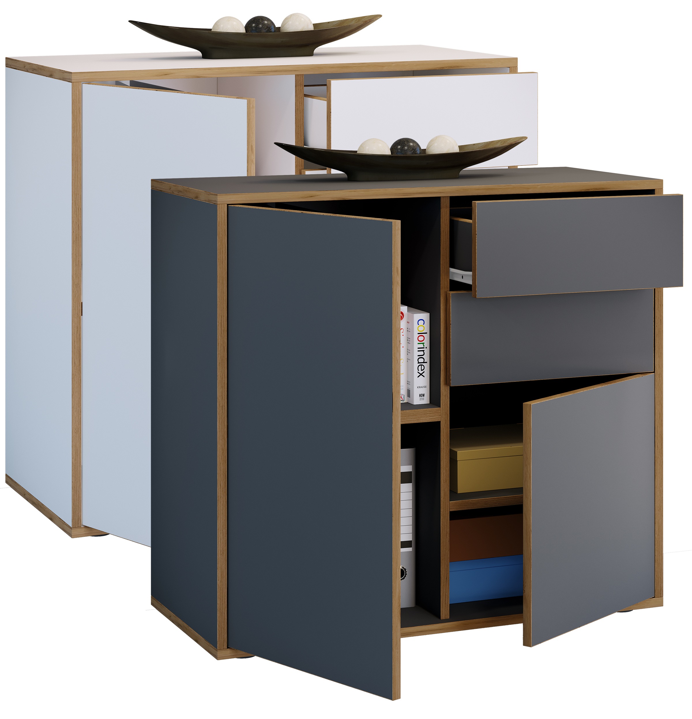 VCM Kommode »Holz Kommode Sideboard Salia Breite 80 Schublade« 1 Stk. tlg.