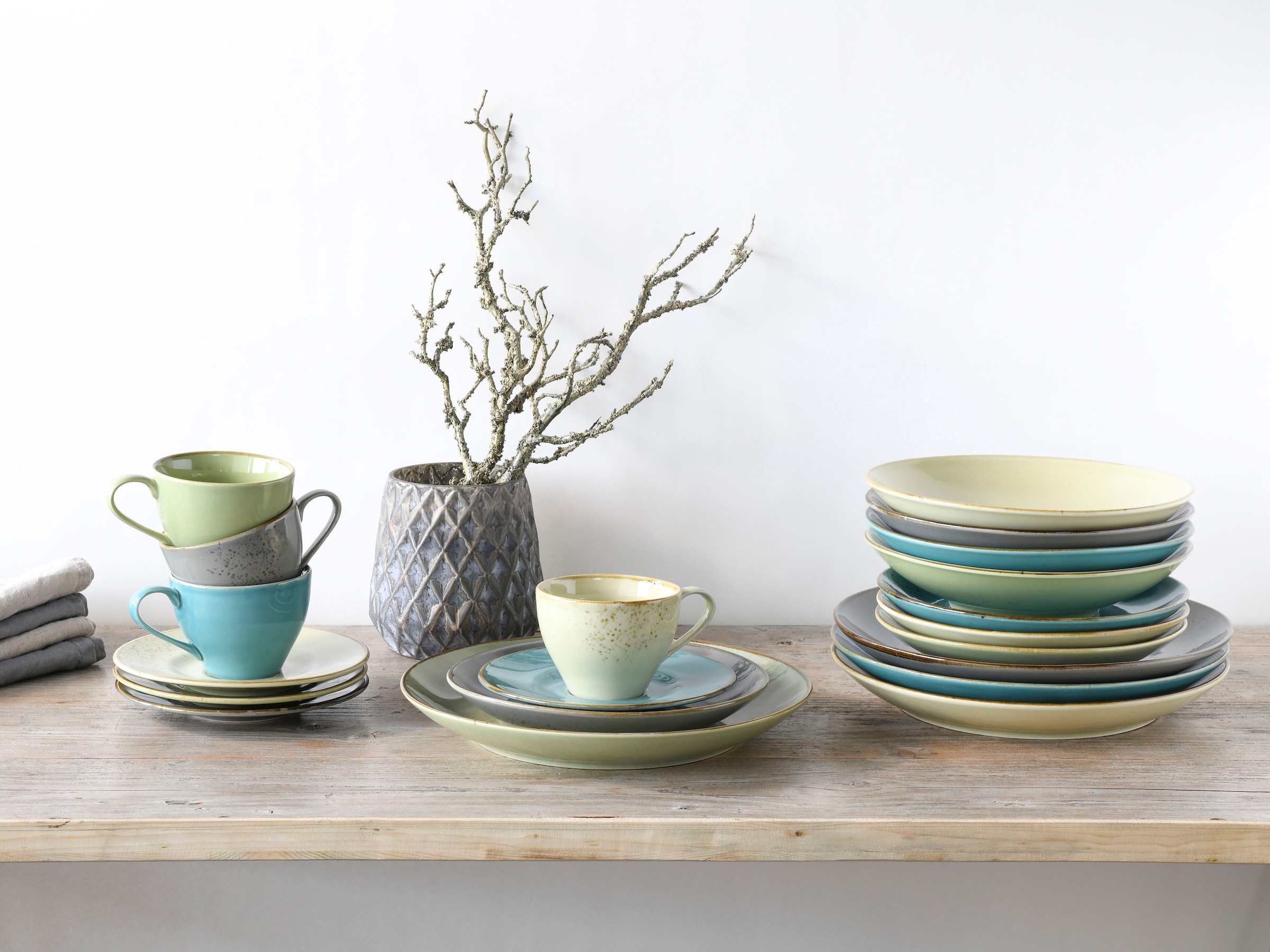 CreaTable Kombiservice "Geschirr-Set NATURE COLLECTION" Service, 20 Teile, für 4 Personen