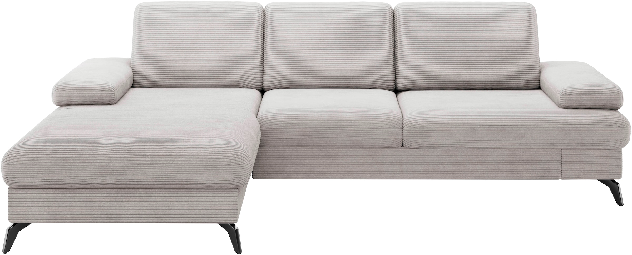 sit&more Ecksofa »Morris Jubi L-Form, B: 247 cm«, mit Armteilfunktion & 1 Zierkissen, optional Bettfunktion