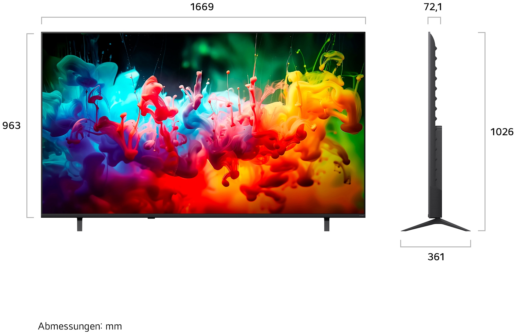 LG QNED-Fernseher »75QNED70B6A« 189 cm/75 ″ Smart-TV