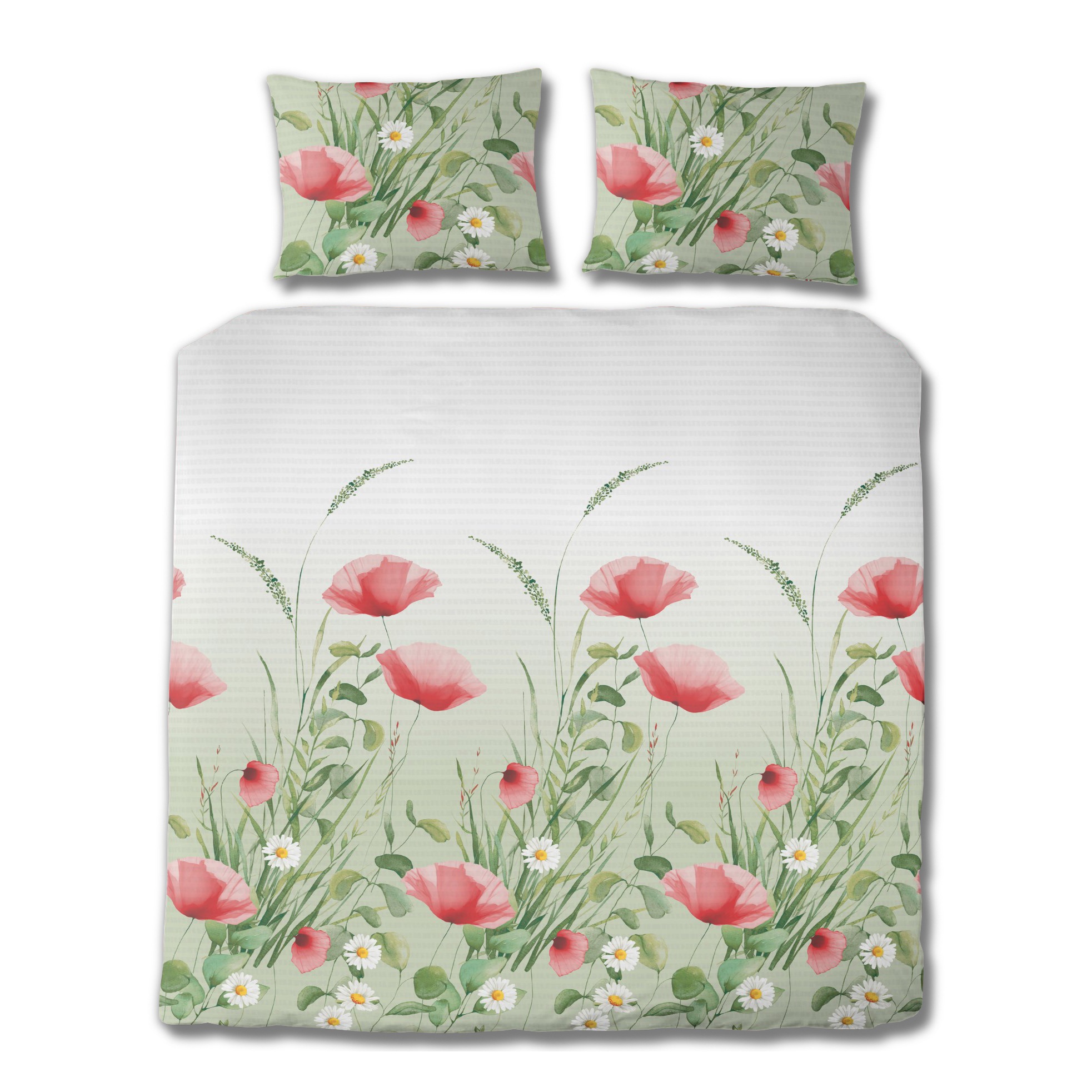 Florella Bettwäsche »»Liara grün« Soft-Touch Seersucker,  50% Baumwolle, 50% Viskose«