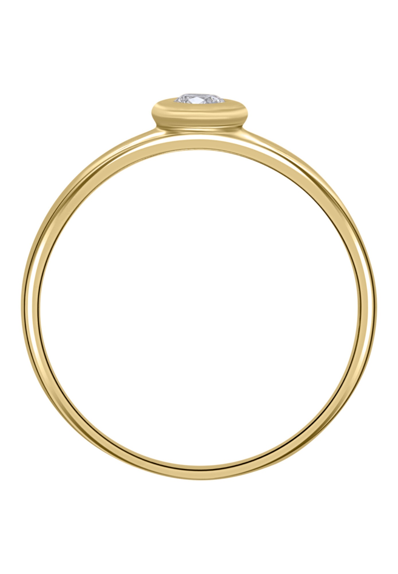 ONE ELEMENT Diamantring »0,05 ct Diamant Brillant Ring aus 585 Gelbgold«