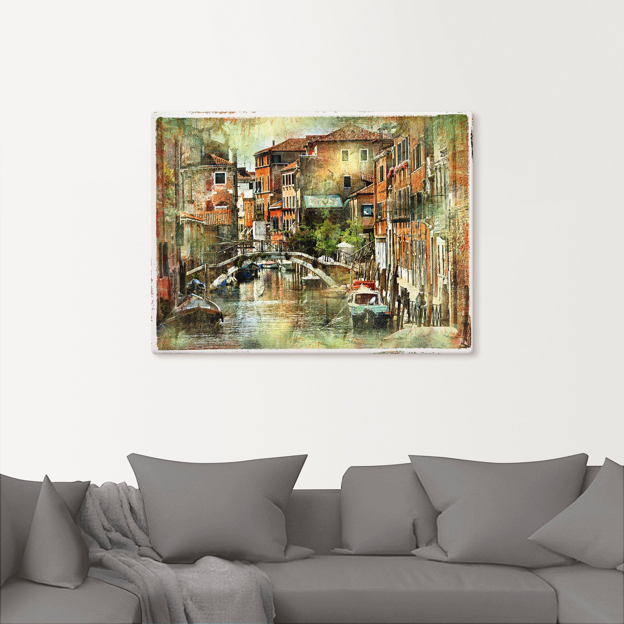 Artland Wandbild »Kanal in Venedig«, Italien, (1 St.), als Leinwandbild, Poster, Wandaufkleber in verschied. Größen