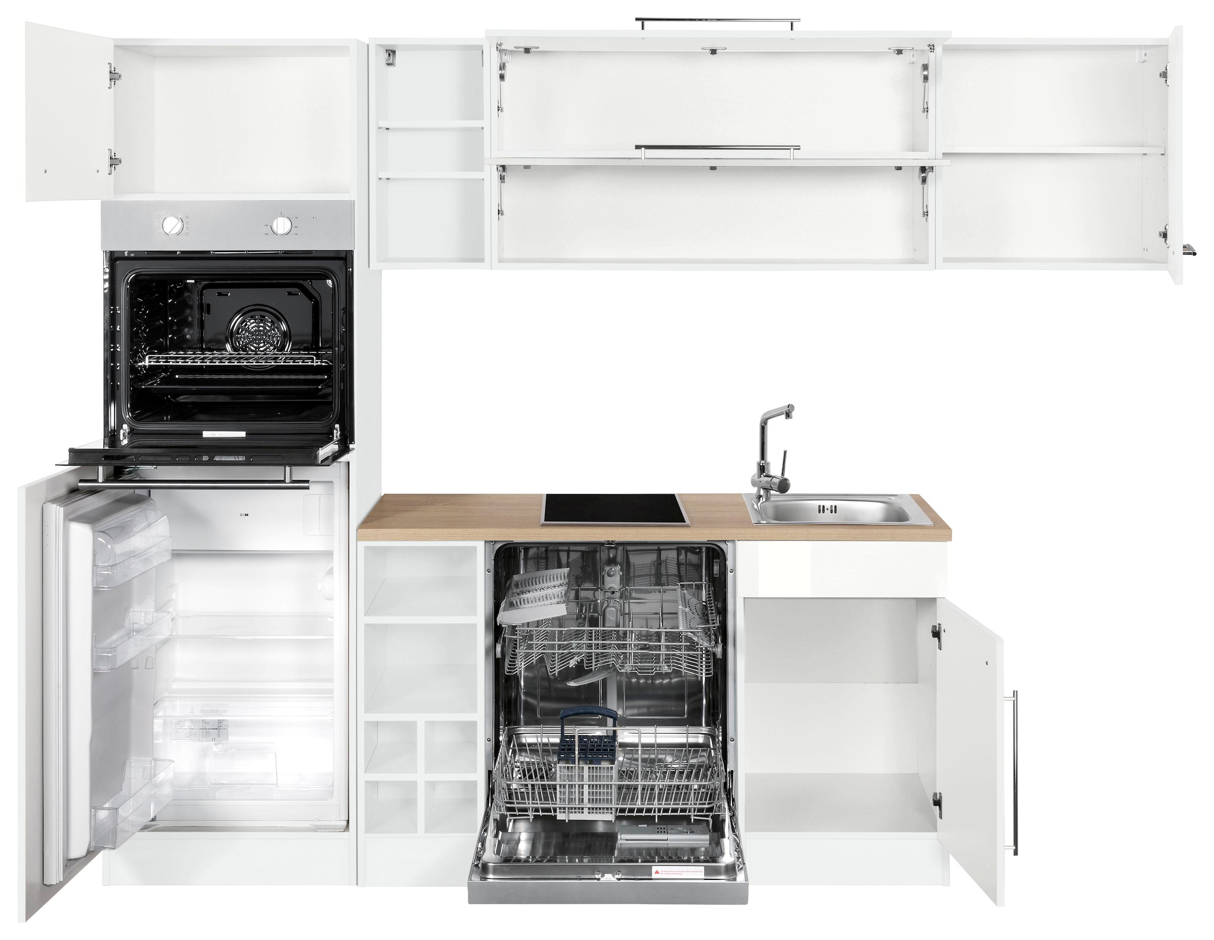 KOCHSTATION Winkelküche »KS-Eton«, mit E-Geräten, Stellbreite 260 x 190 cm