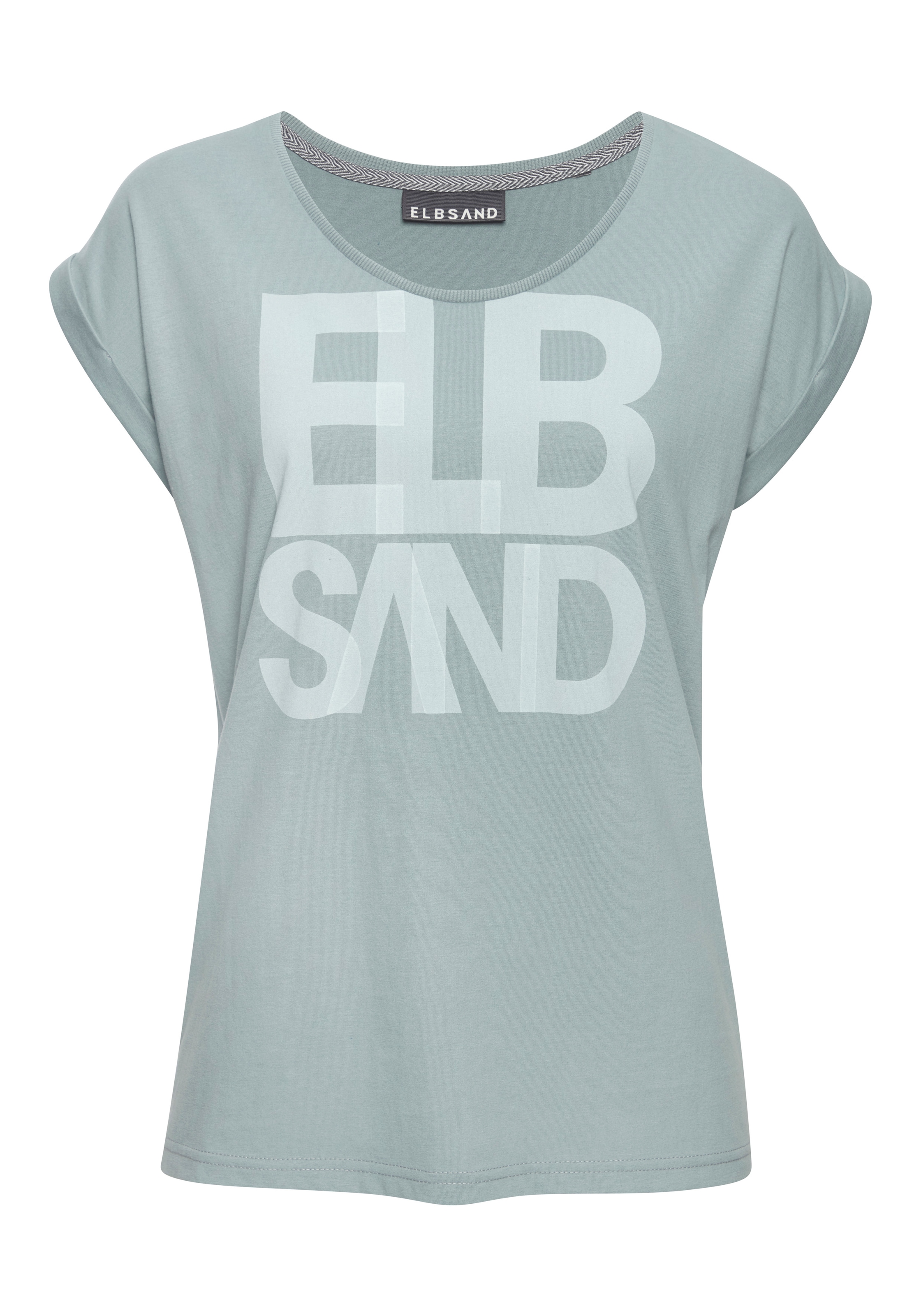 Elbsand T-Shirt »Eldis« mit Logodruck, Kurzarmshirt aus Baumwoll-Mix, sportlich-casual