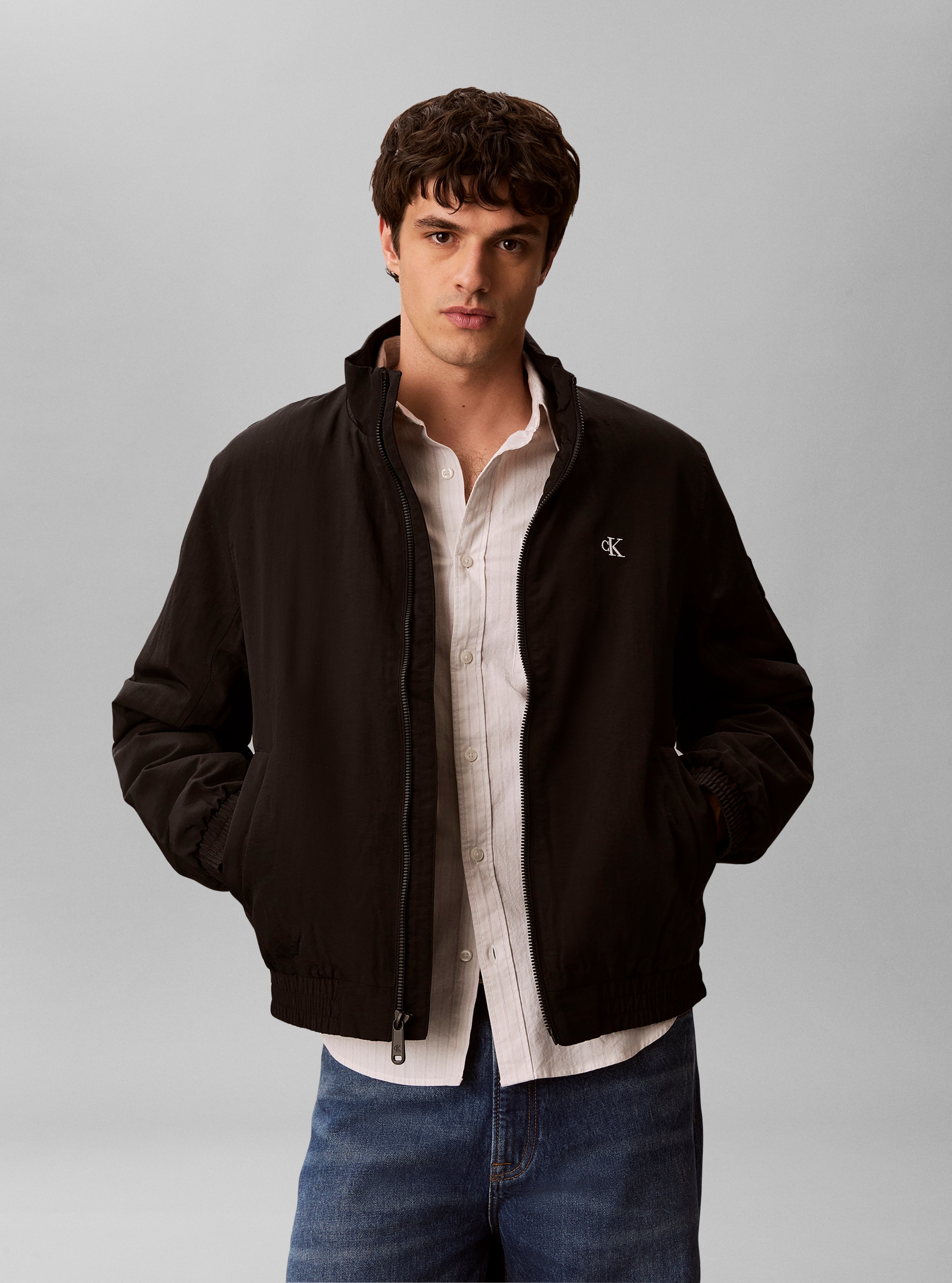 Calvin Klein Jeans Blouson Stehkragen, 2-Wege-Zipper, Regular Fit, wattiert