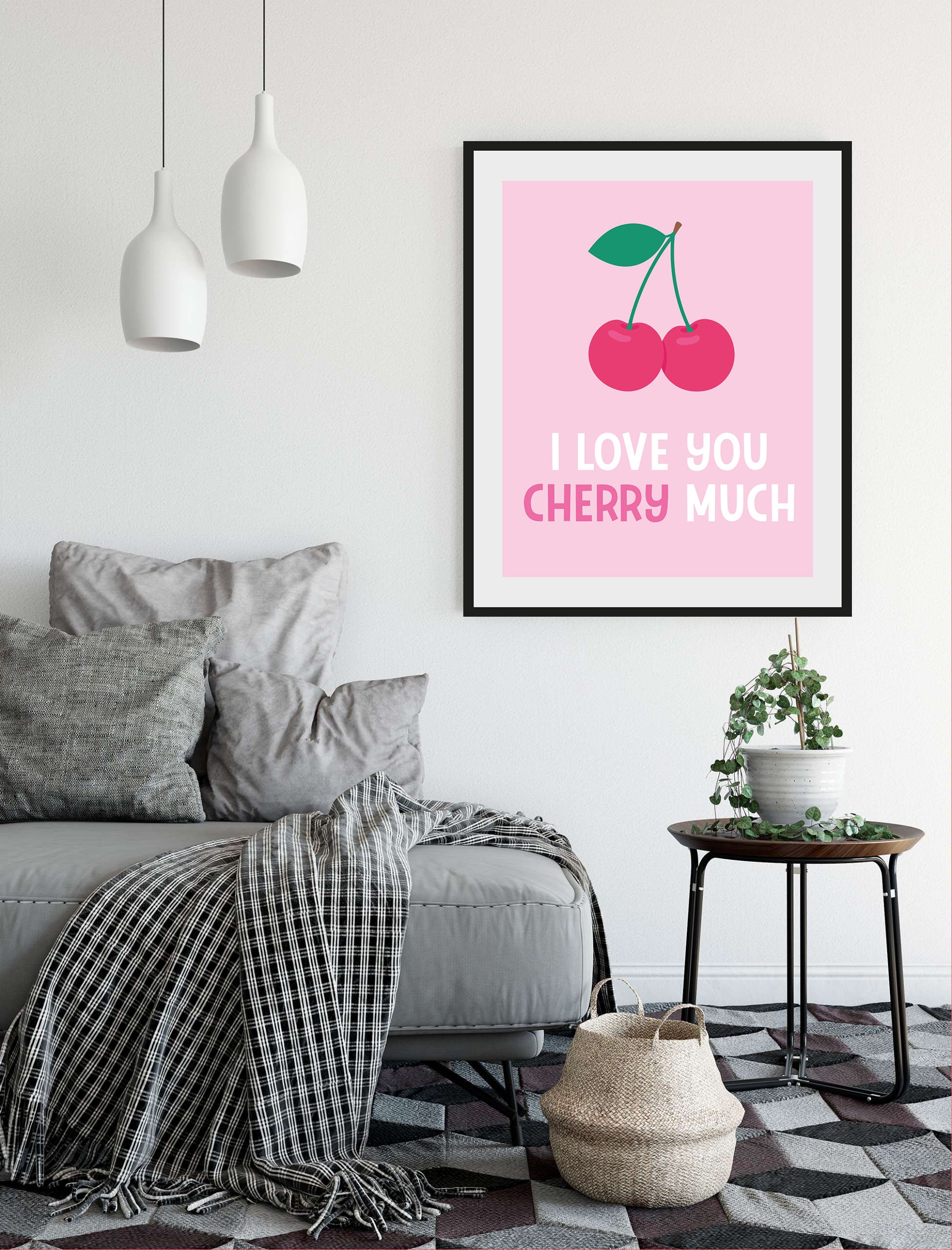 Bild »I LOVE YOU CHERRY MUCH«, Schriftzug, (1 St.)