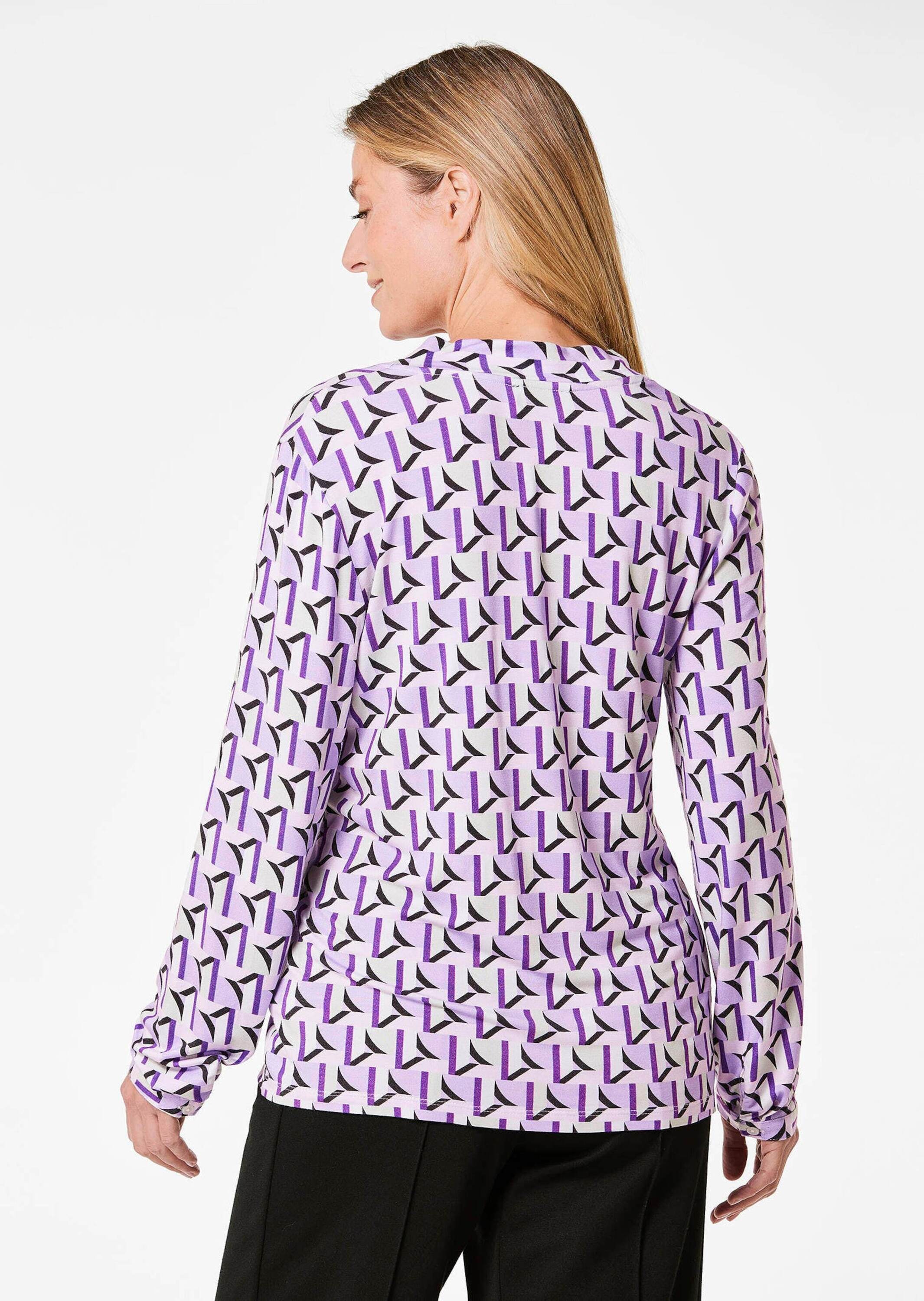 GOLDNER Print-Shirt »Kurzgröße Schönes Druckshirt mit außergewöhnlichem Ausschnitt«
