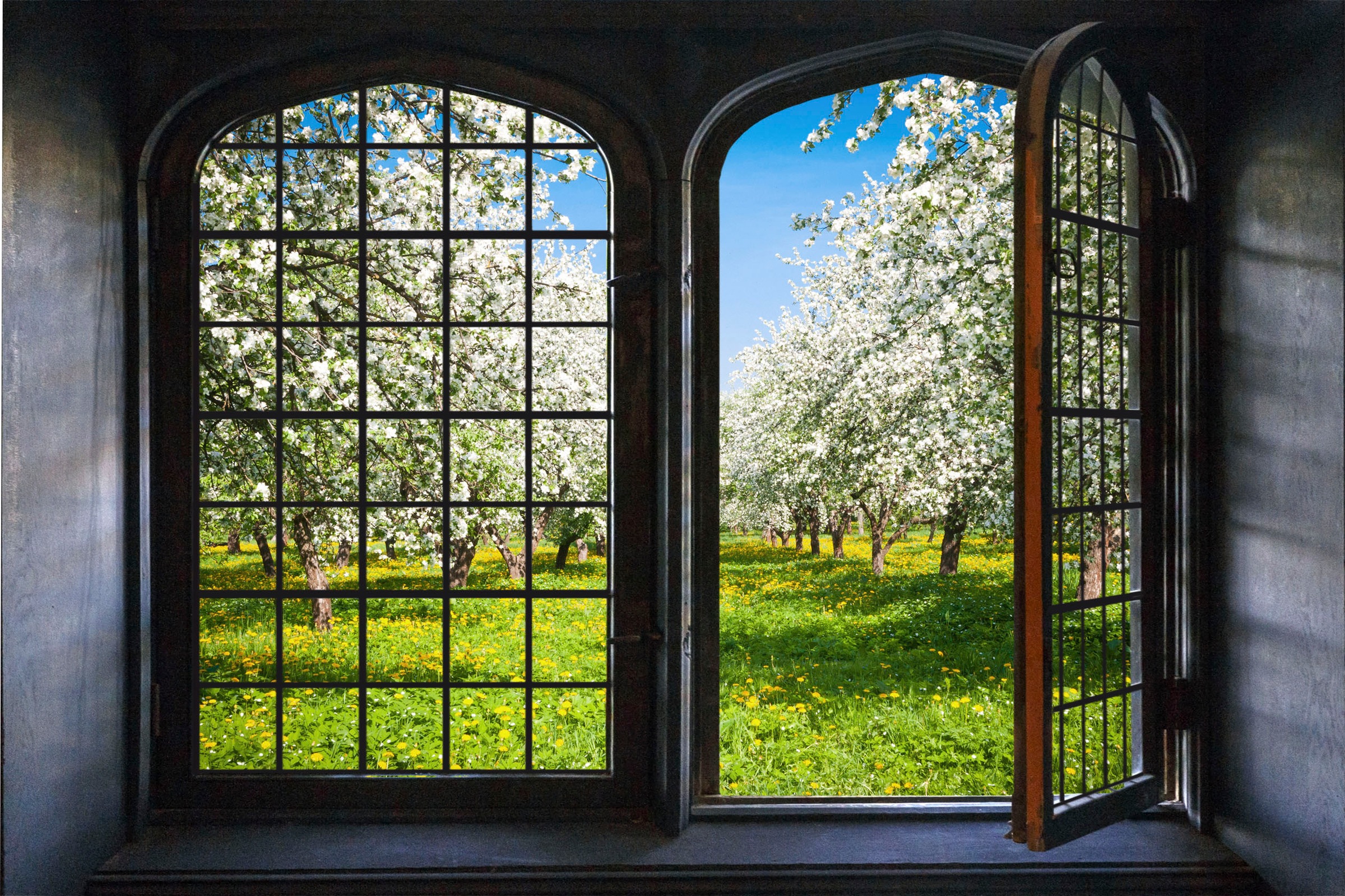 queence Wandsticker »Frühling«, Wandsticker, Wandbild, selbstklebend, 3D, Fenster