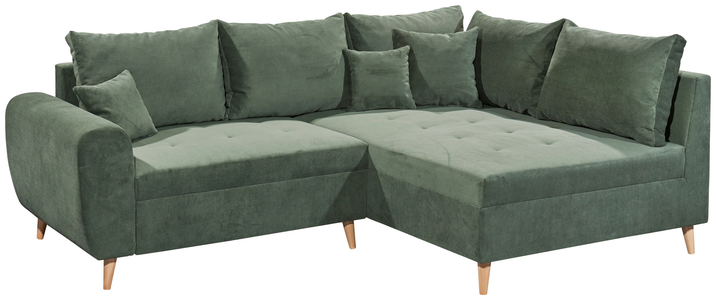 ED EXCITING DESIGN Ecksofa »Calanda L-Form«, mit Hocker & 3 Zierkissen