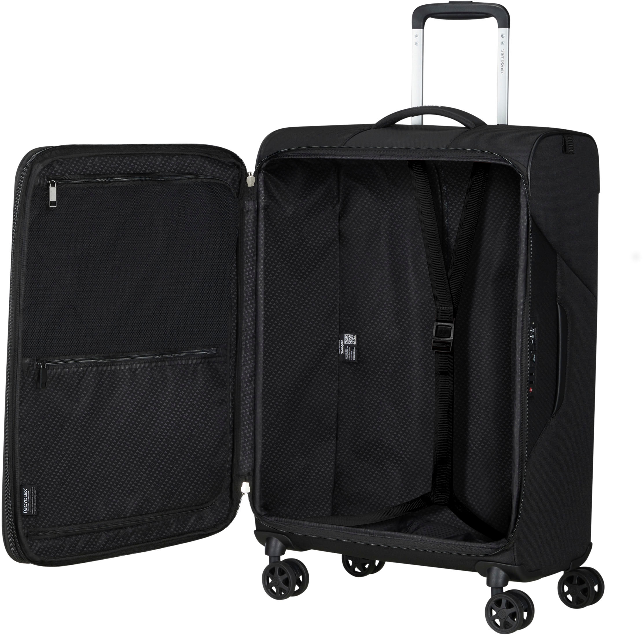 Samsonite Weichgepäck-Trolley »LITEBEAM, verschiedene Größen und Farben«, 4 Rollen, Reisekoffer Aufgabegepäck Trolley Volumenerweiterung bei M/L