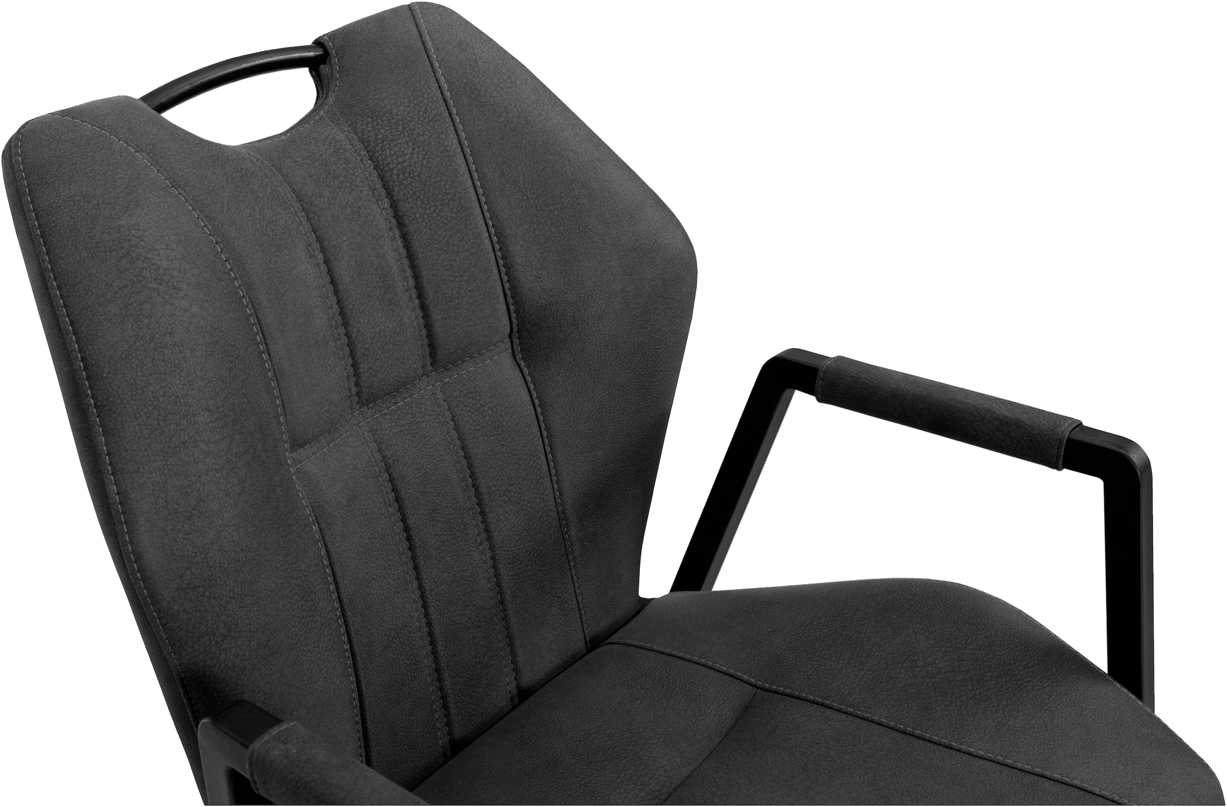 OMG Design Armlehnstuhl »Point«, (Set), 2 St., Stoff, Esszimmerstuhl mit Rollen, Bürostuhl