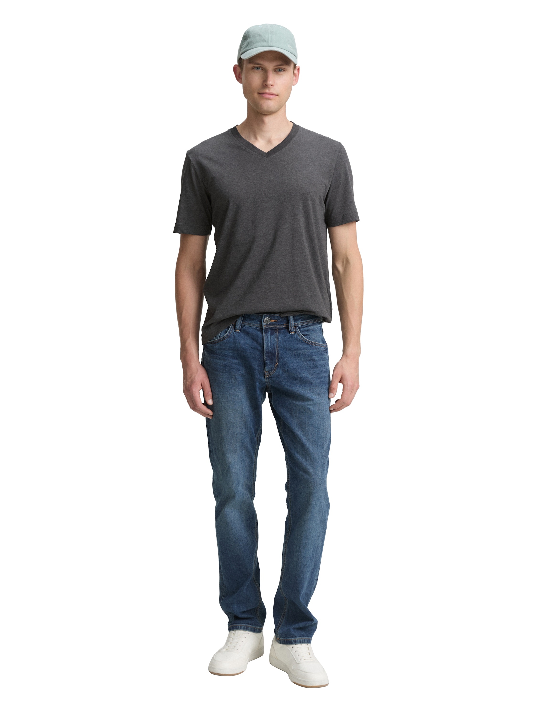 TOM TAILOR T-Shirt Packung, 2 Stk. mit V-Ausschnitt, Doppelpack