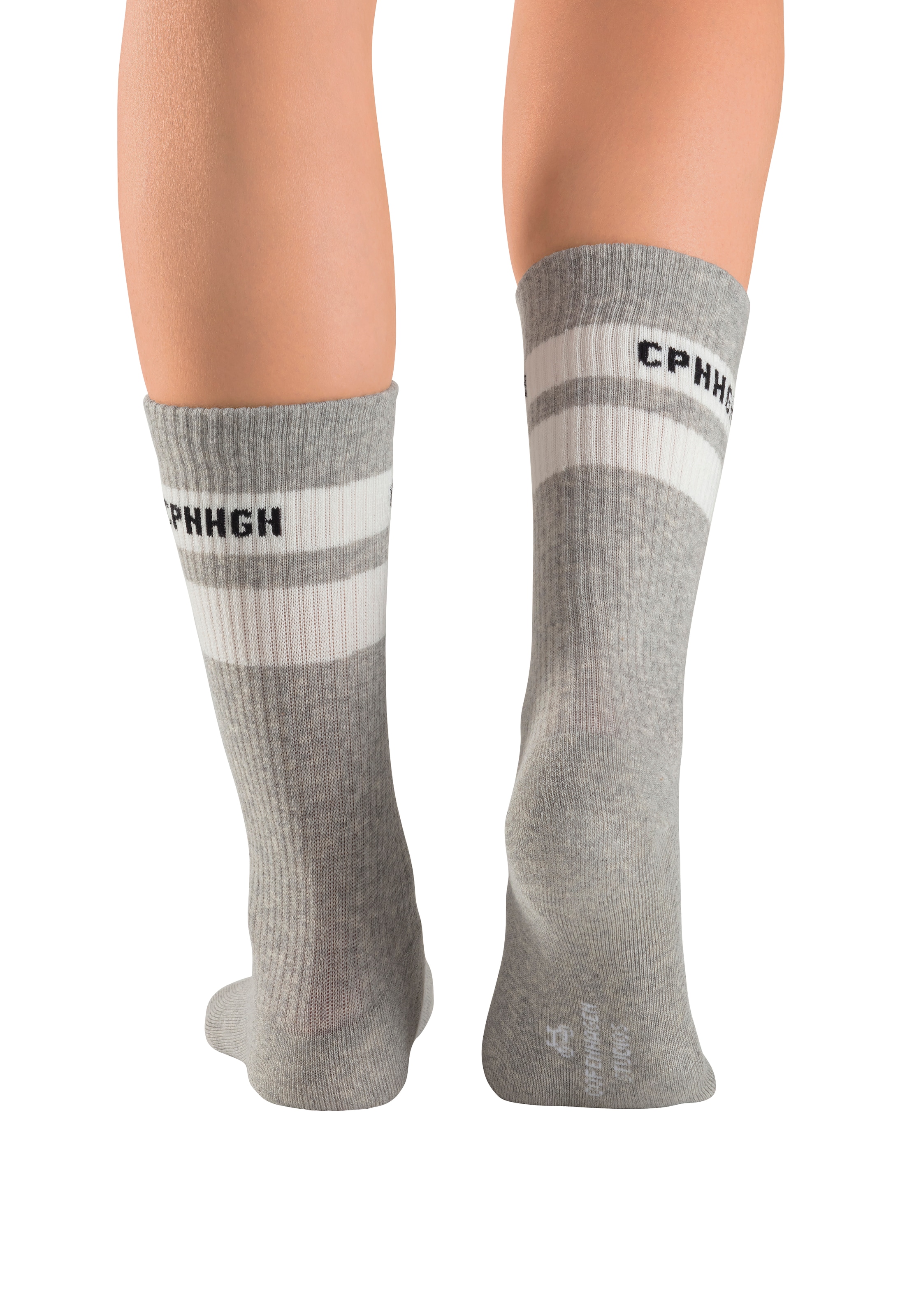 Copenhagen Studios Tennissocken, (Packung, 3 Paar), mit Streifendesign und Vollfrottee