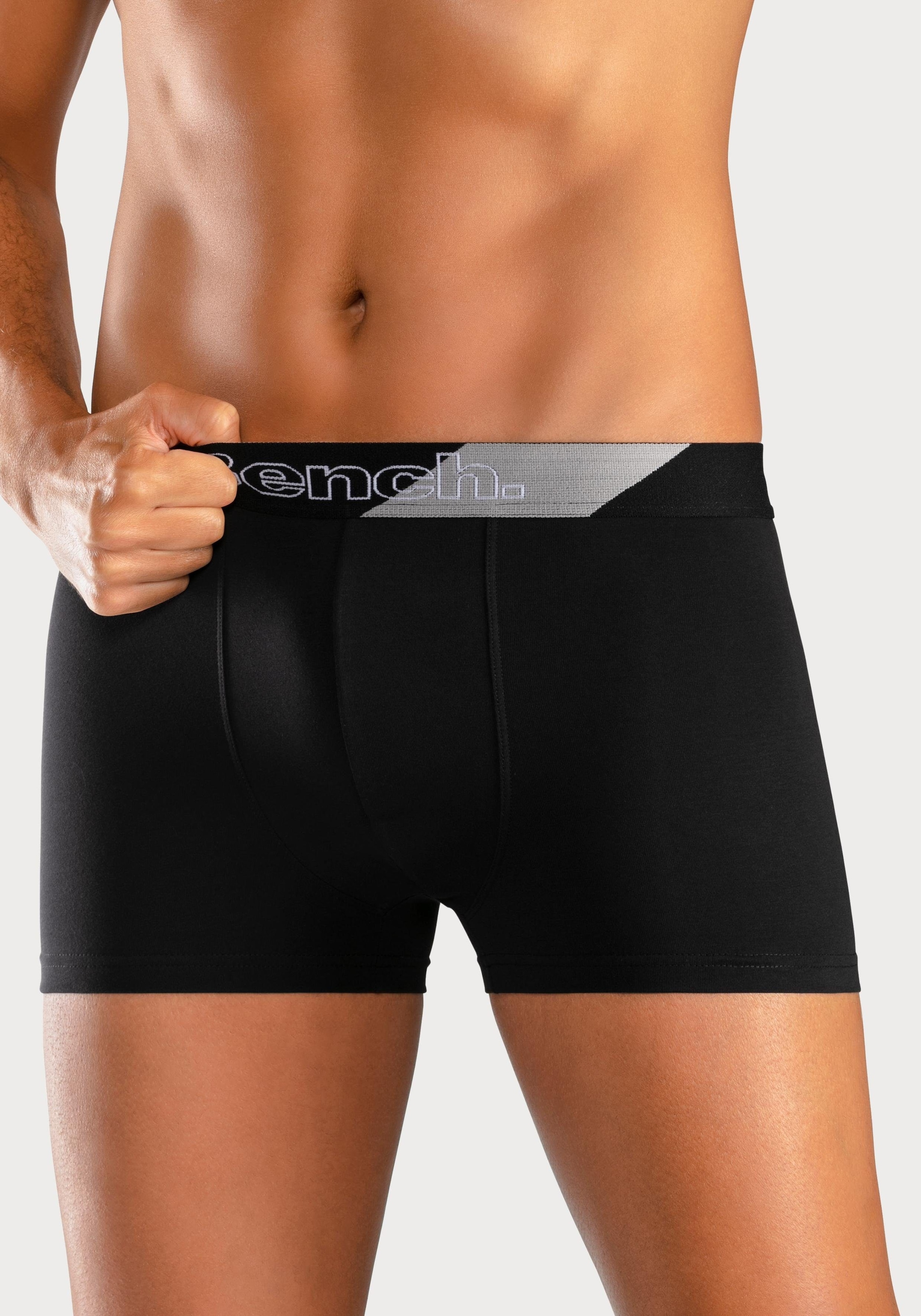 Bench. Boxer »Boxershorts für Herren«, (Packung, 3 St.), Unterhosen mit modischem Streifen im Webbund