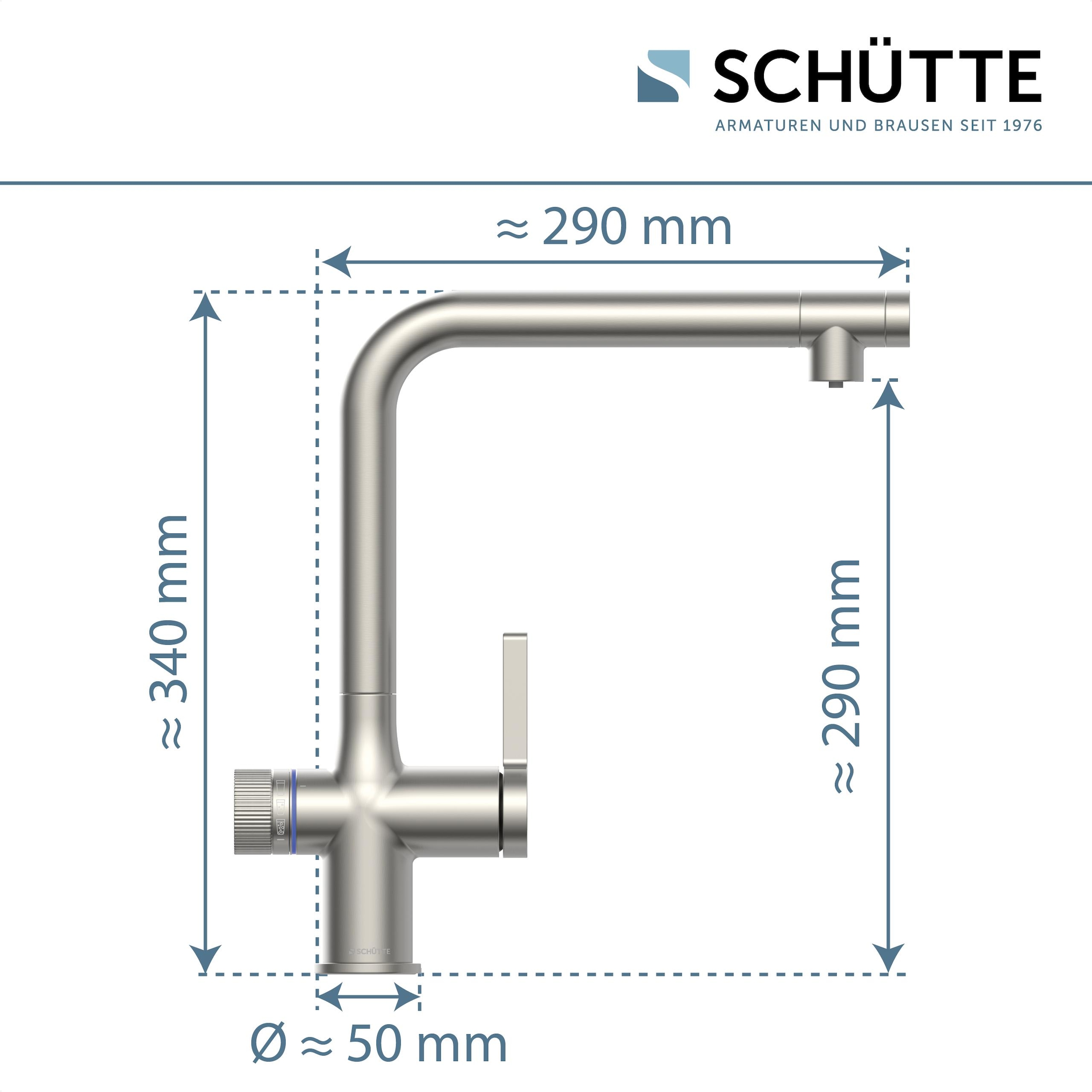 Schütte Küchenarmatur »"AQUADUCT" Sprudelwasser-Spültischarmatur« mit Kühlsystem, Filter, Filterkopf und handelsüblicher CO2-Kartusche