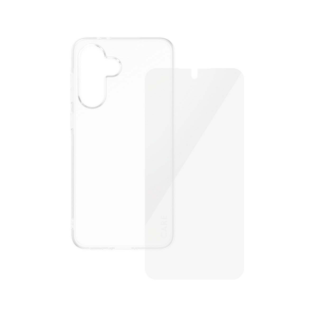 CARE by PanzerGlass Displayschutzglas »2-in-1 Protection Slim X-Ray Case + Screen Protection«, für Samsung Galaxy A56, Displayschutzfolie, Schutzfolie, Bildschirmschutz, kratz- & stoßfest