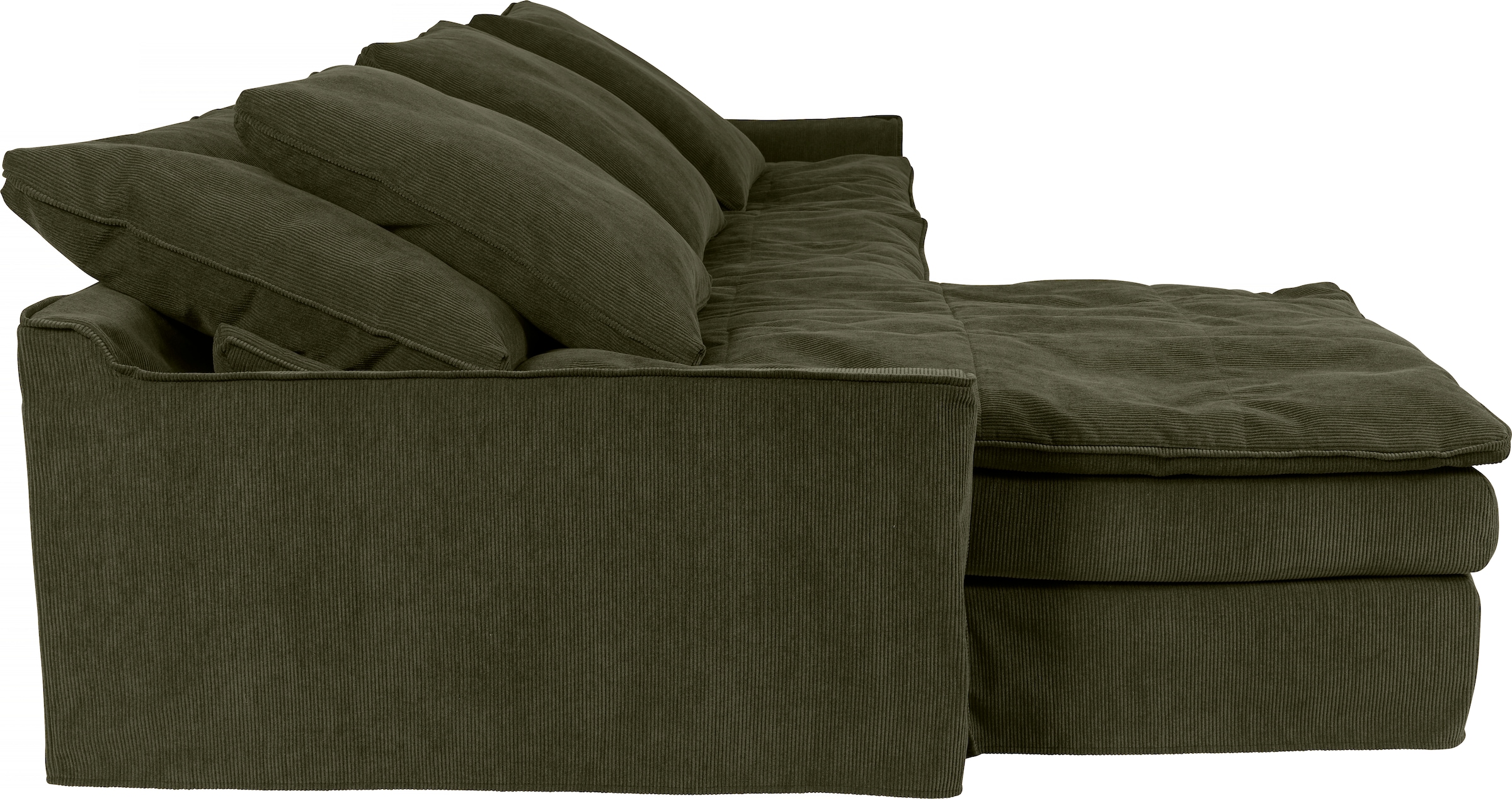 furninova Big-Sofa »Sake, Kuschel-Megasofa, Relaxsofa, leger und sehr bequem, viel Platz«, mit 6 Rückenkissen, abnehmbarer Hussenbezug, L-Form