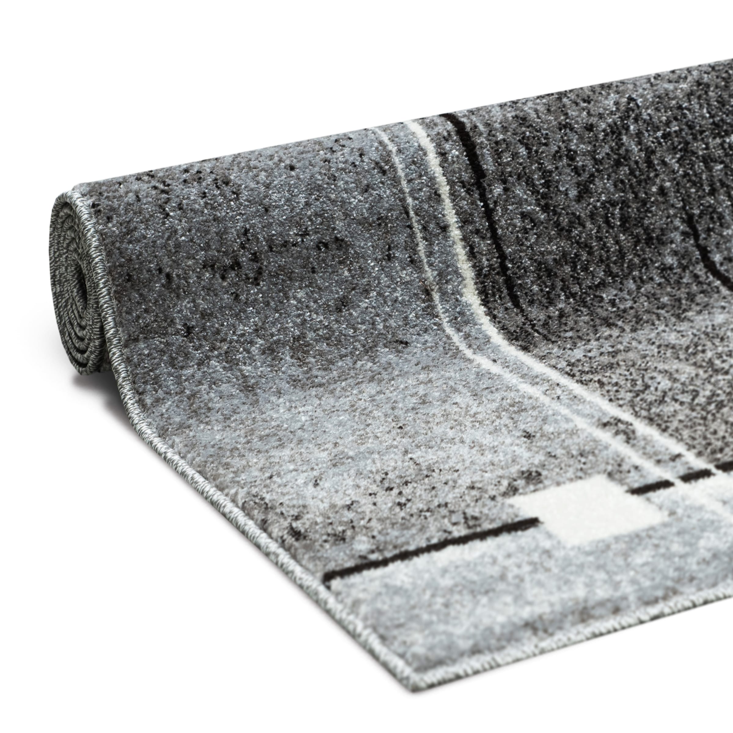 my home Teppich »Deblin« rechteckig 9 mm Höhe weicher Flor, Kurzflor, Karo-Design, modern, geometrisches Muster