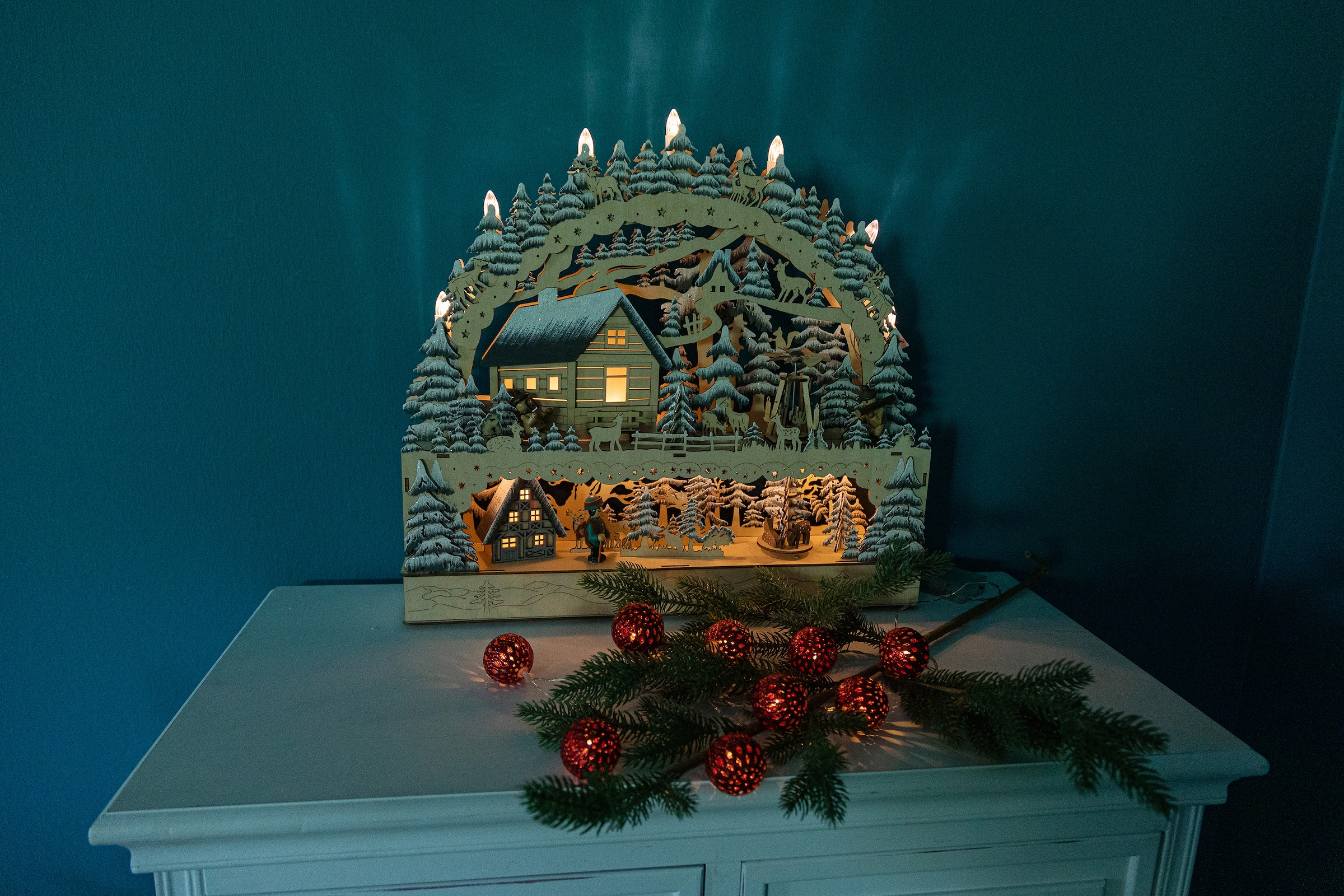 Home affaire LED Schwibbogen »Weihnachtsdeko«, LED Höhe 47 aus Holz, Beleuchtung, online ca. cm kaufen mit