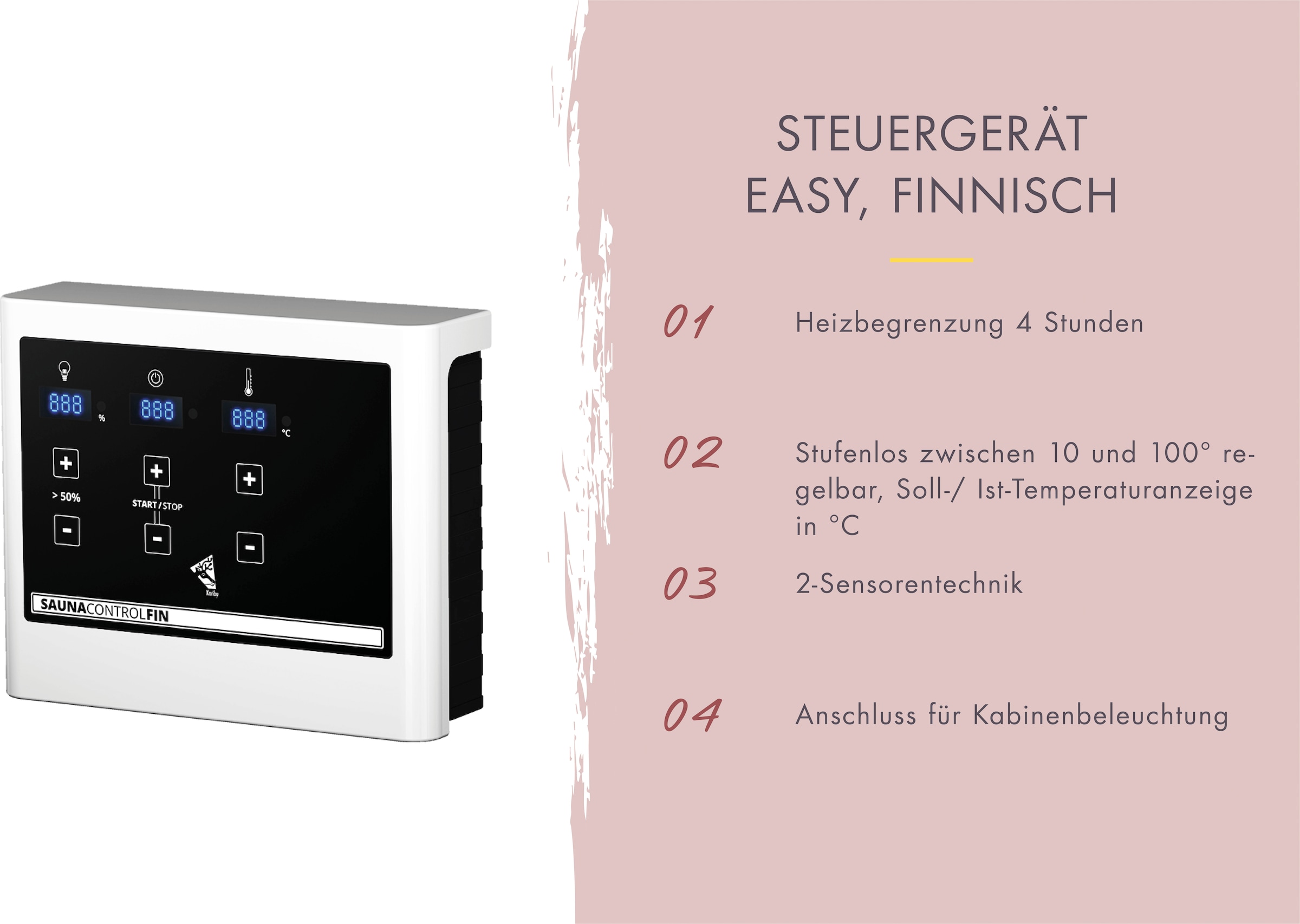 KONIFERA Saunahaus »Uwe 1«, 9-kW-Ofen mit ext. Steuerung, Vorraum