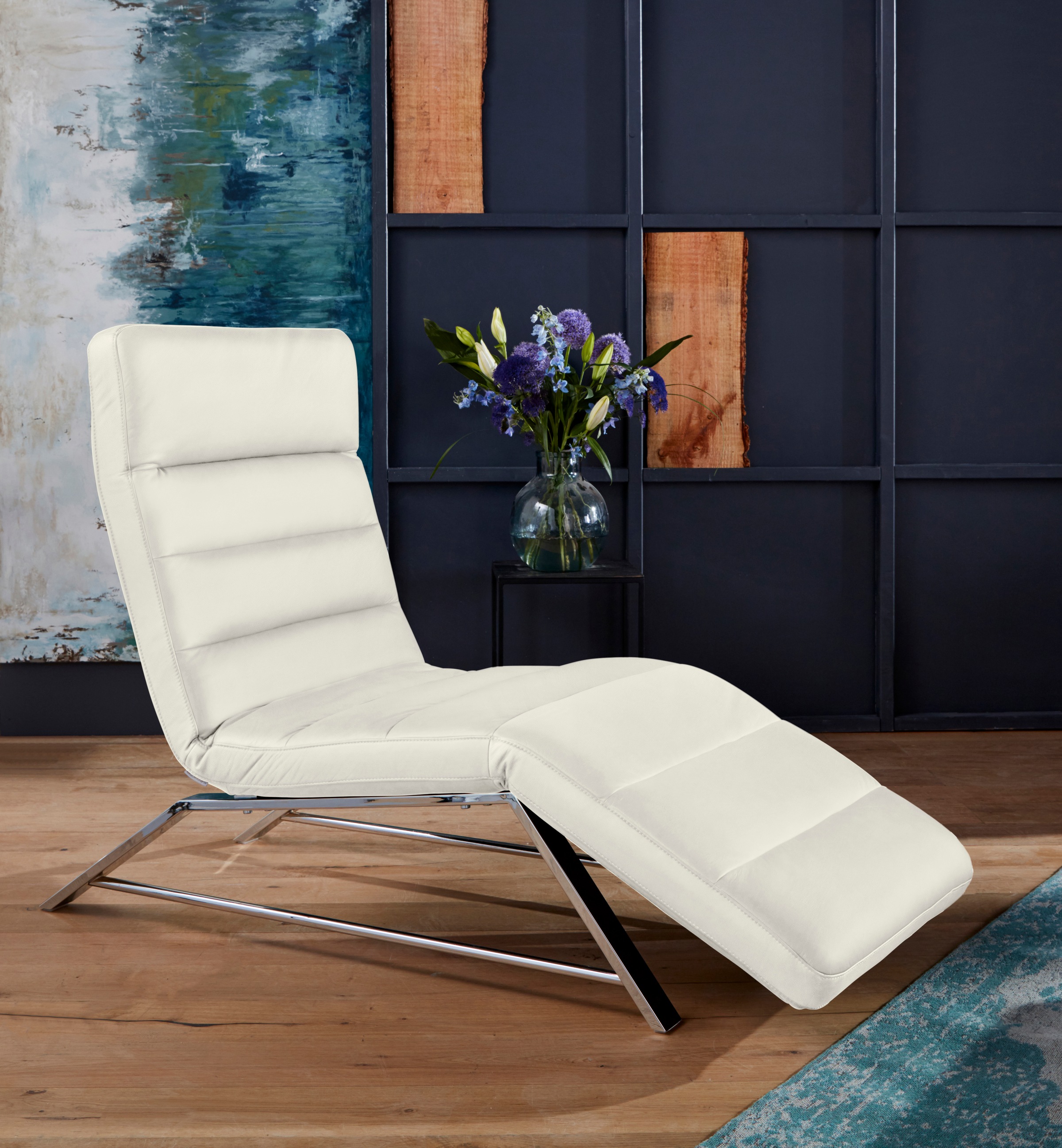 W.SCHILLIG Relaxliege »daily dreams«, Funktionsliege wahlweise mit Motor, Gestell Chrom, Breite 75 cm