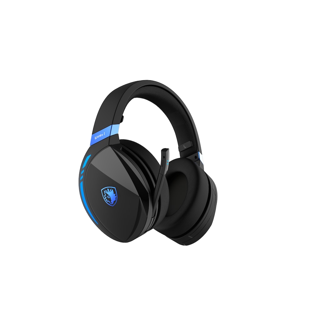 Sades Gaming-Headset »SADES Warden I SA-201 Gaming Headset, Wireless, schwarz/blau, USB«, Rauschunterdrückung