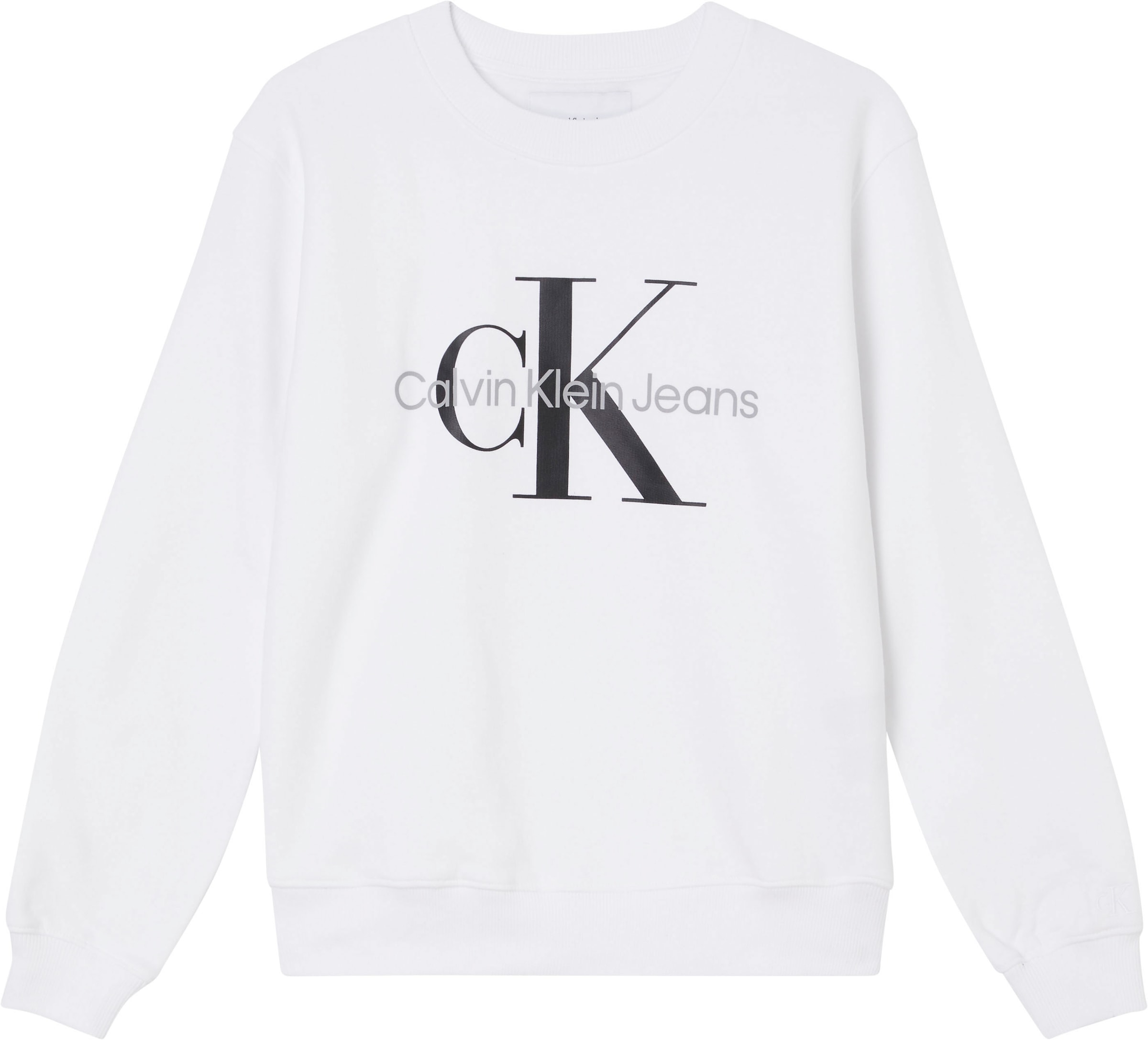 Sweatshirt Calvin ♕ MONOGRAM SWEATSHIRT«, Monogramm Klein Logo-Schriftzug Calvin & Jeans mit bei »CORE Jeans Klein