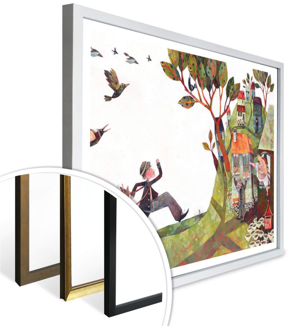 Wall-Art Poster »Märchen Menschen, bequem St.), Wandbild, Der Bild, Poster, kaufen (1 Wandbilder Briefträger«, Wandposter