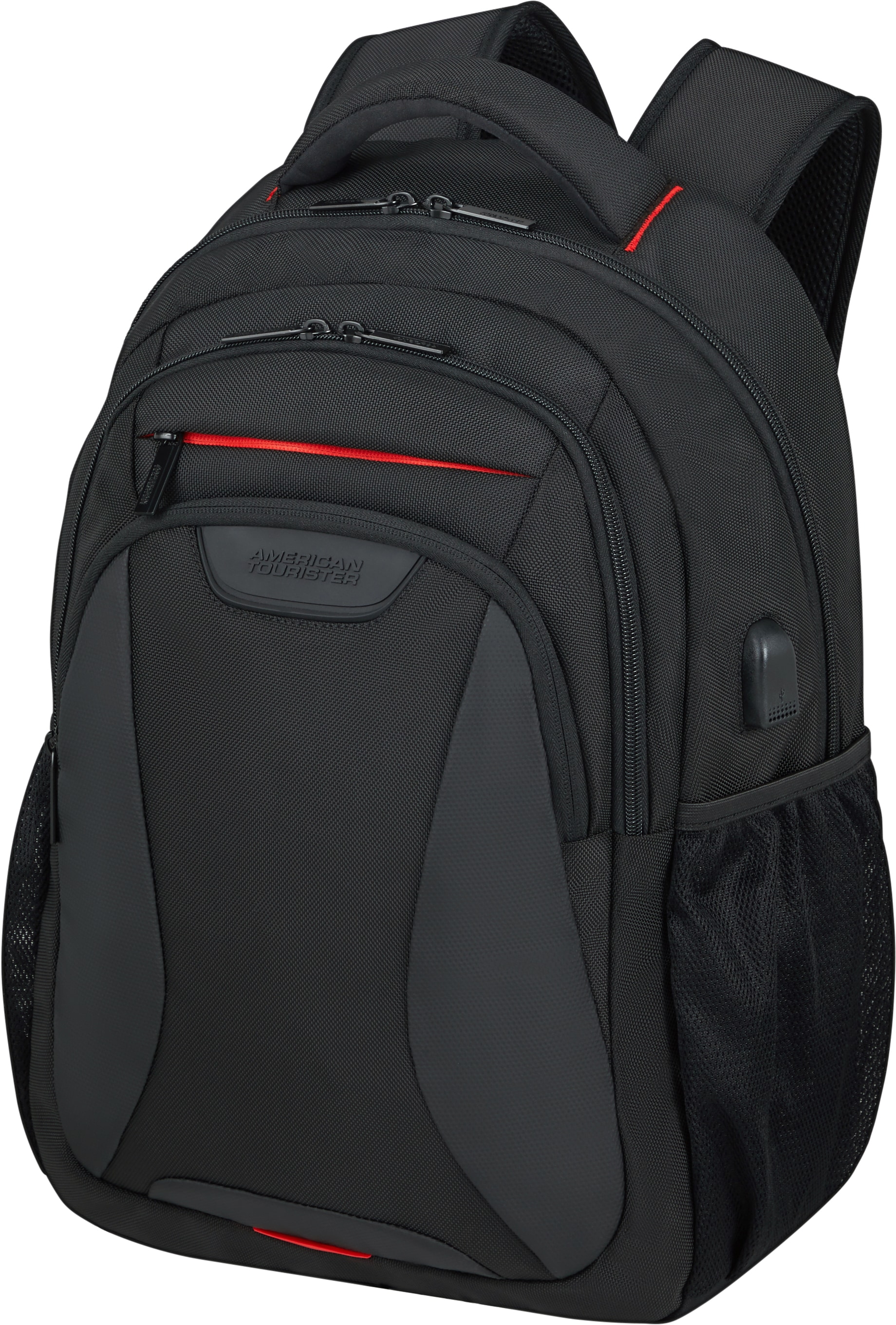 American Tourister® Laptoprucksack »AT WORK«, Freizeitrucksack Schulrucksack USB-Schleuse 15,6-Zoll Laptopfach