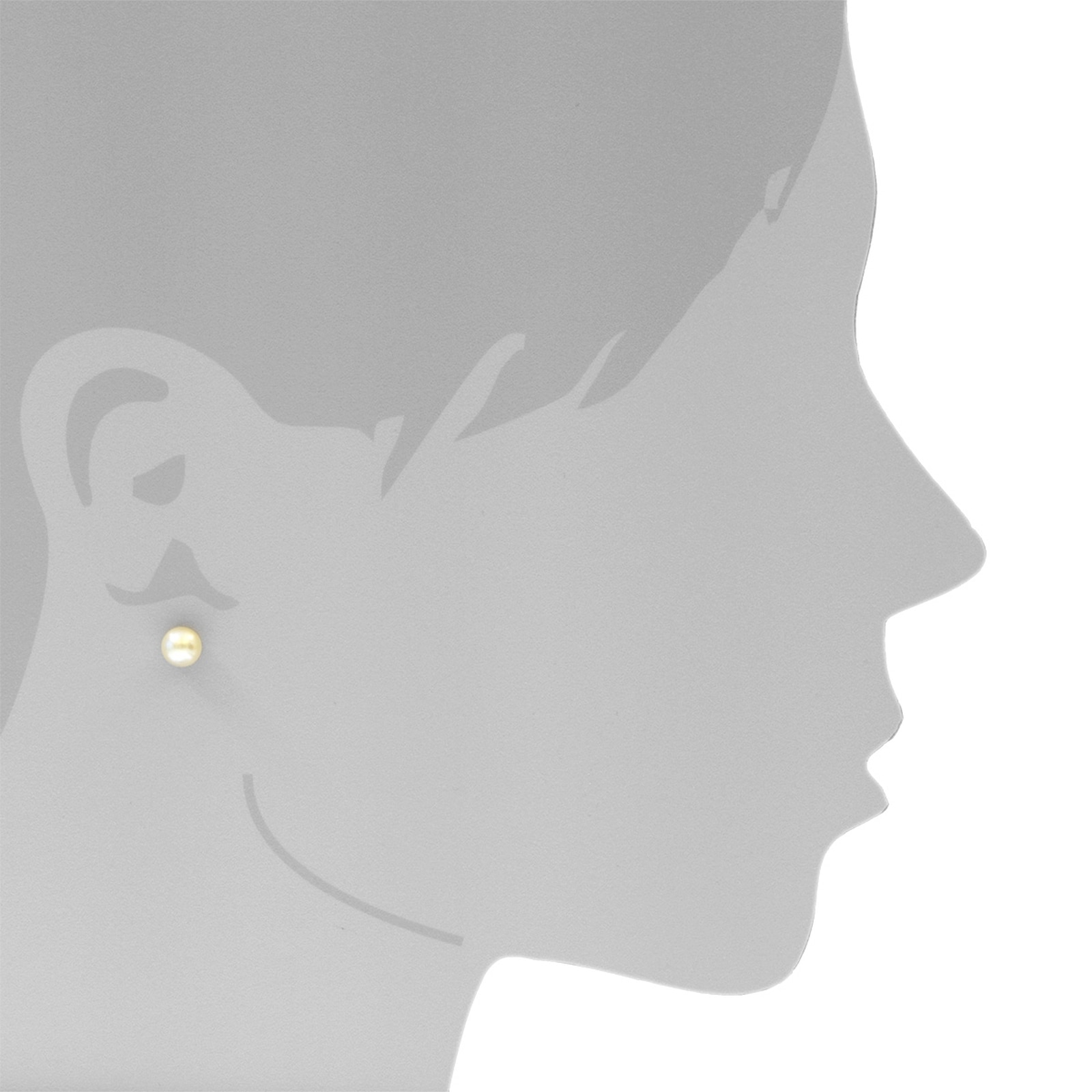 OSTSEE-SCHMUCK Paar Ohrstecker »- Klassisch 7 mm - Gold 333/000 - Wachsperle«