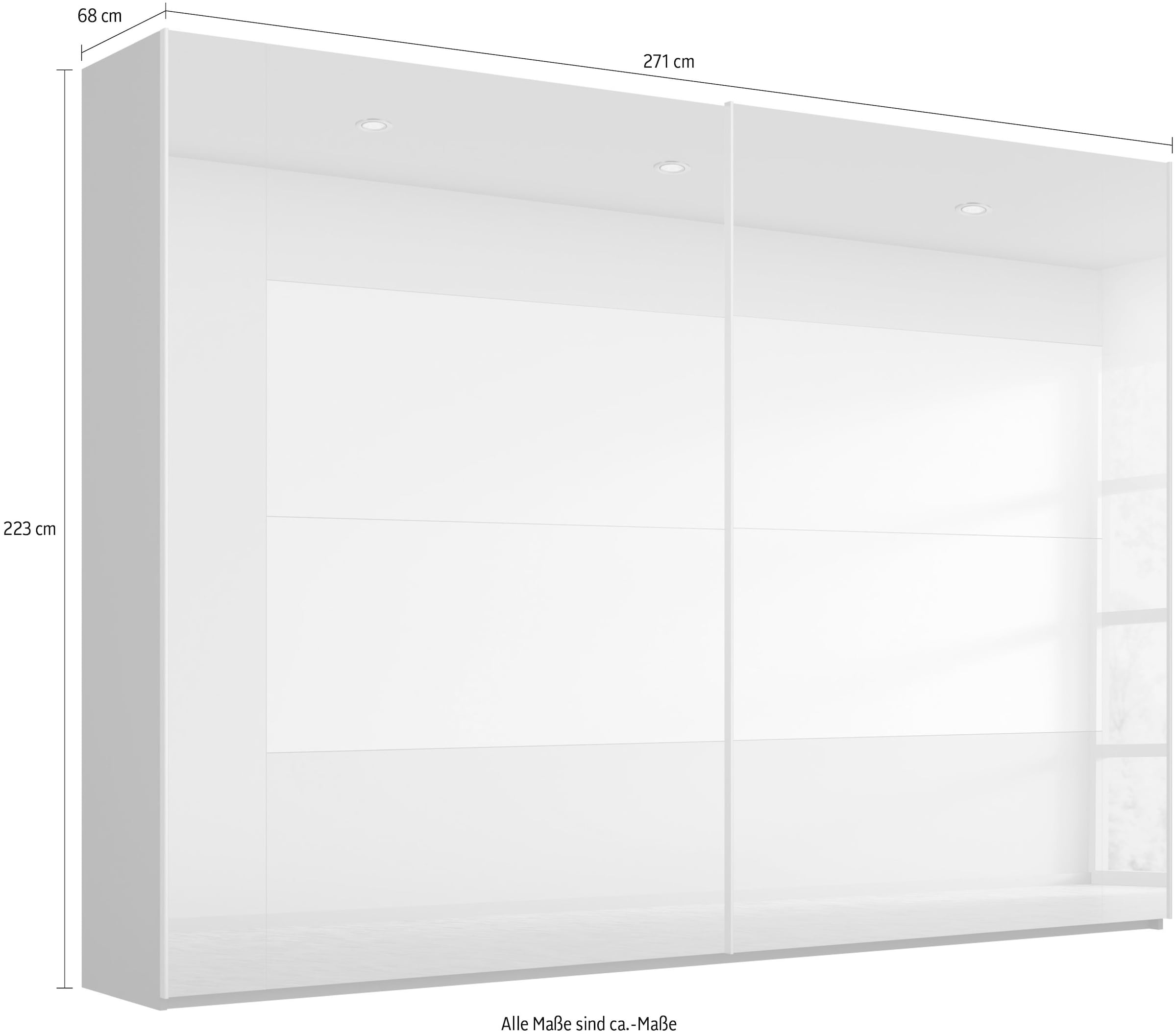 rauch Schwebetürenschrank »Kleiderschrank Schrank Garderobe Schlafzimmerschrank X-TEND« inkl. SOFT-CLOSE-FUNKTION,  inkl. Wäscheeinteilung mit 4 Stoffboxen MADE IN GERMANY