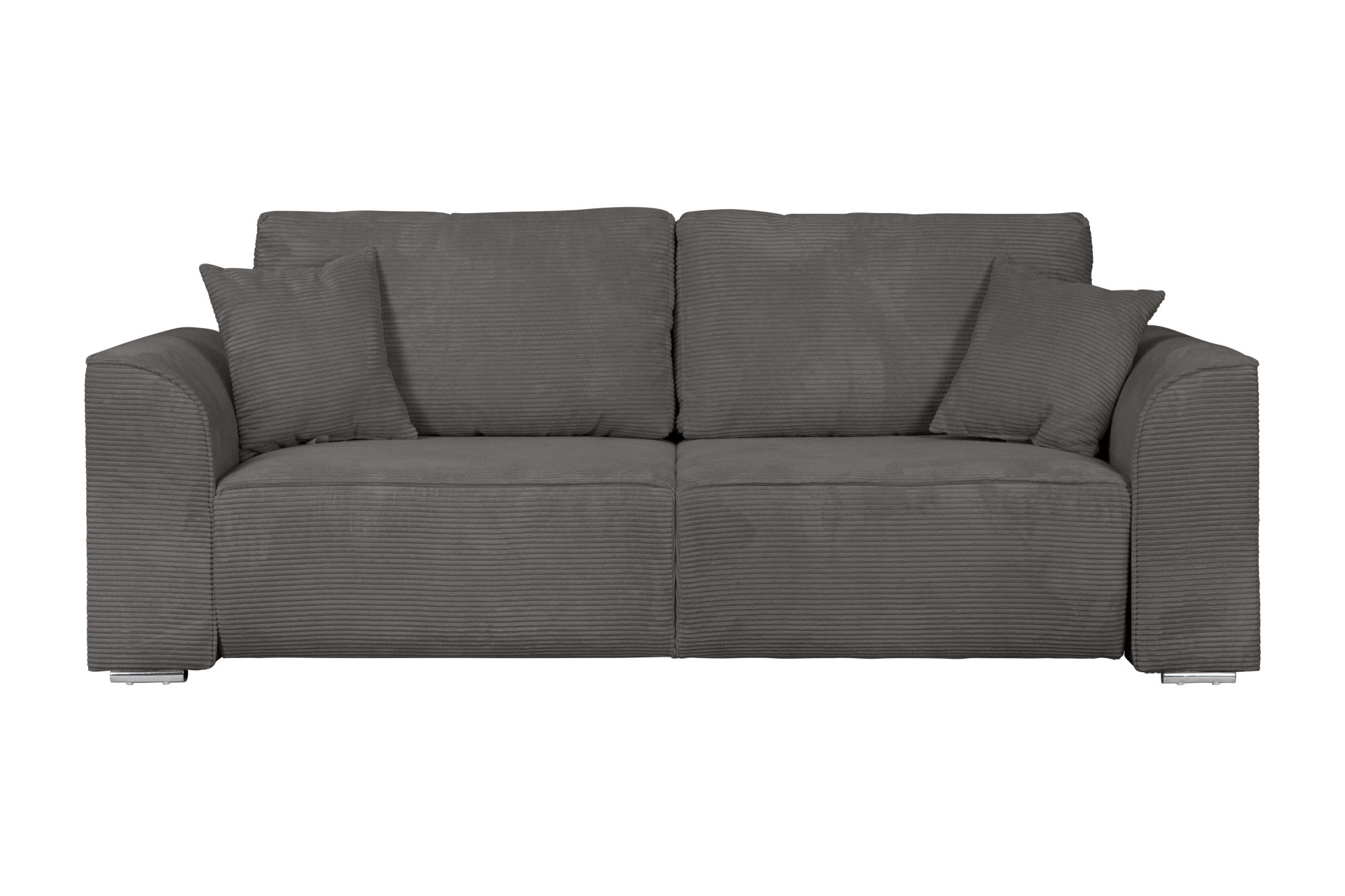 INOSIGN 2-Sitzer »BEATRICE, erhältlich in trendigen Stoffoptionen, B/T/H: 143/73/92 cm«, In hochwertiger Verarbeitung, incl. 2 großen Zierkissen in Korpusfarbe