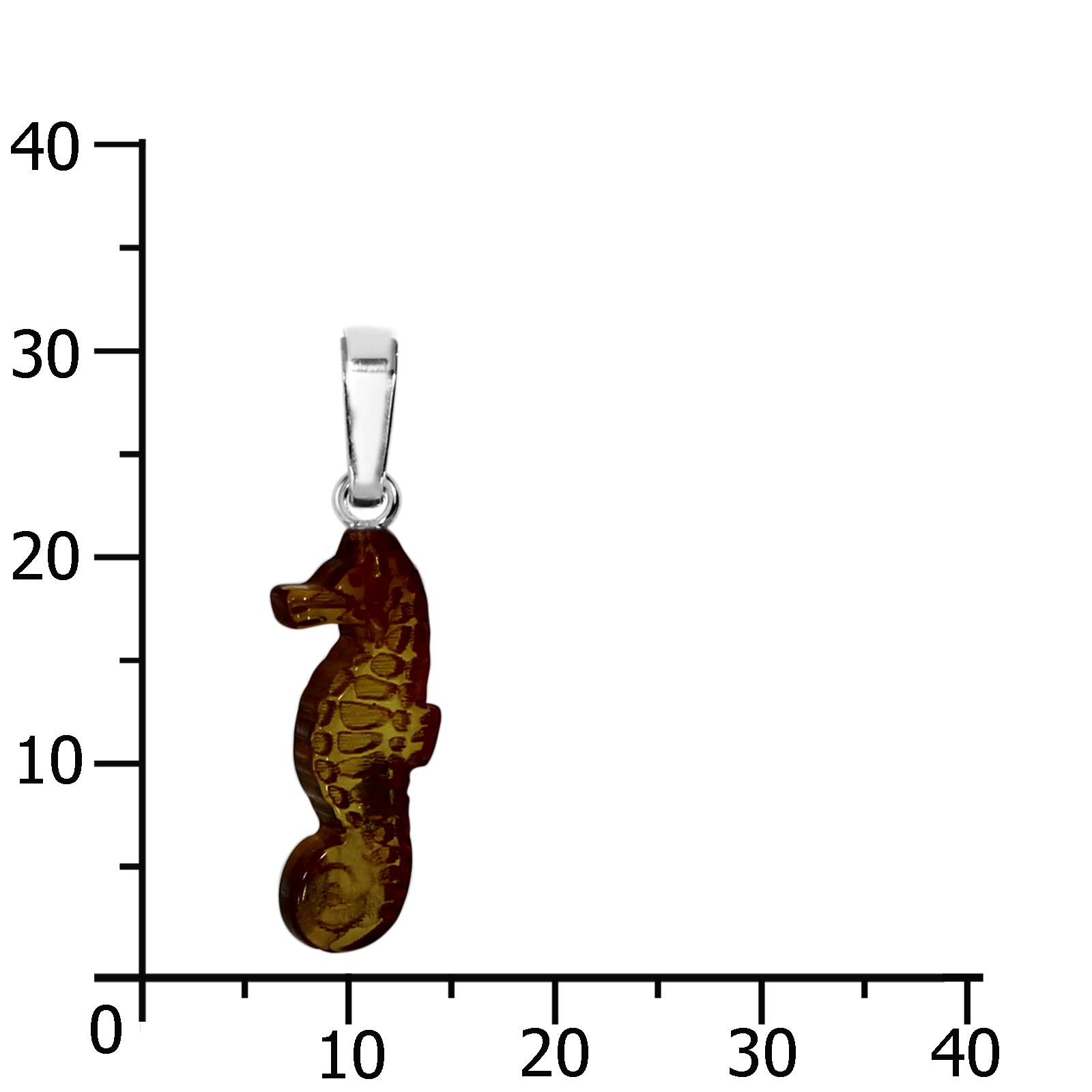 OSTSEE-SCHMUCK Kettenanhänger »- Seepferdchen - Silber 925/000 - Bernstein«