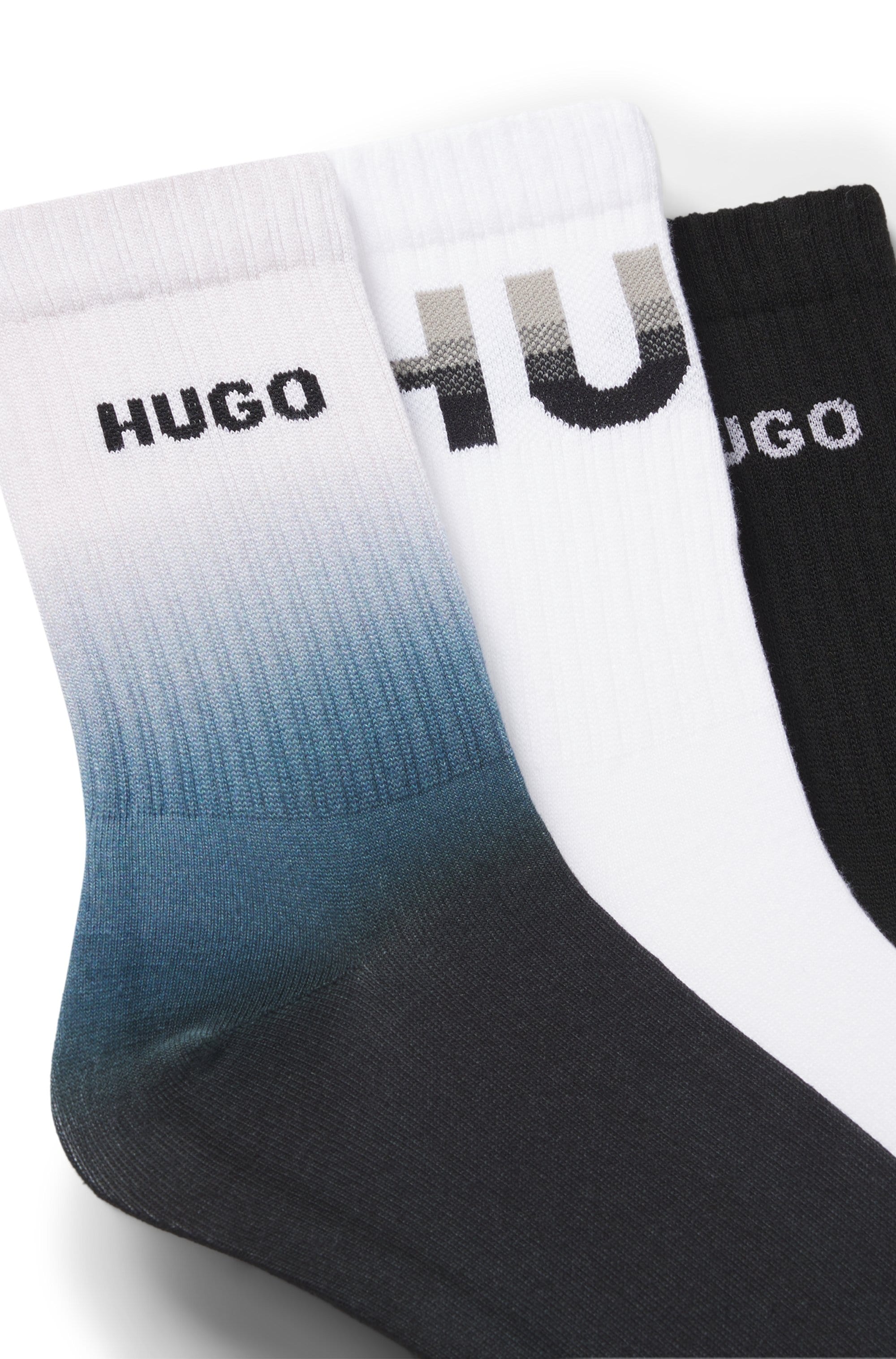 HUGO Underwear Socken 3 Paar tlg. sportlich, elastisch, jedes Paar individuell