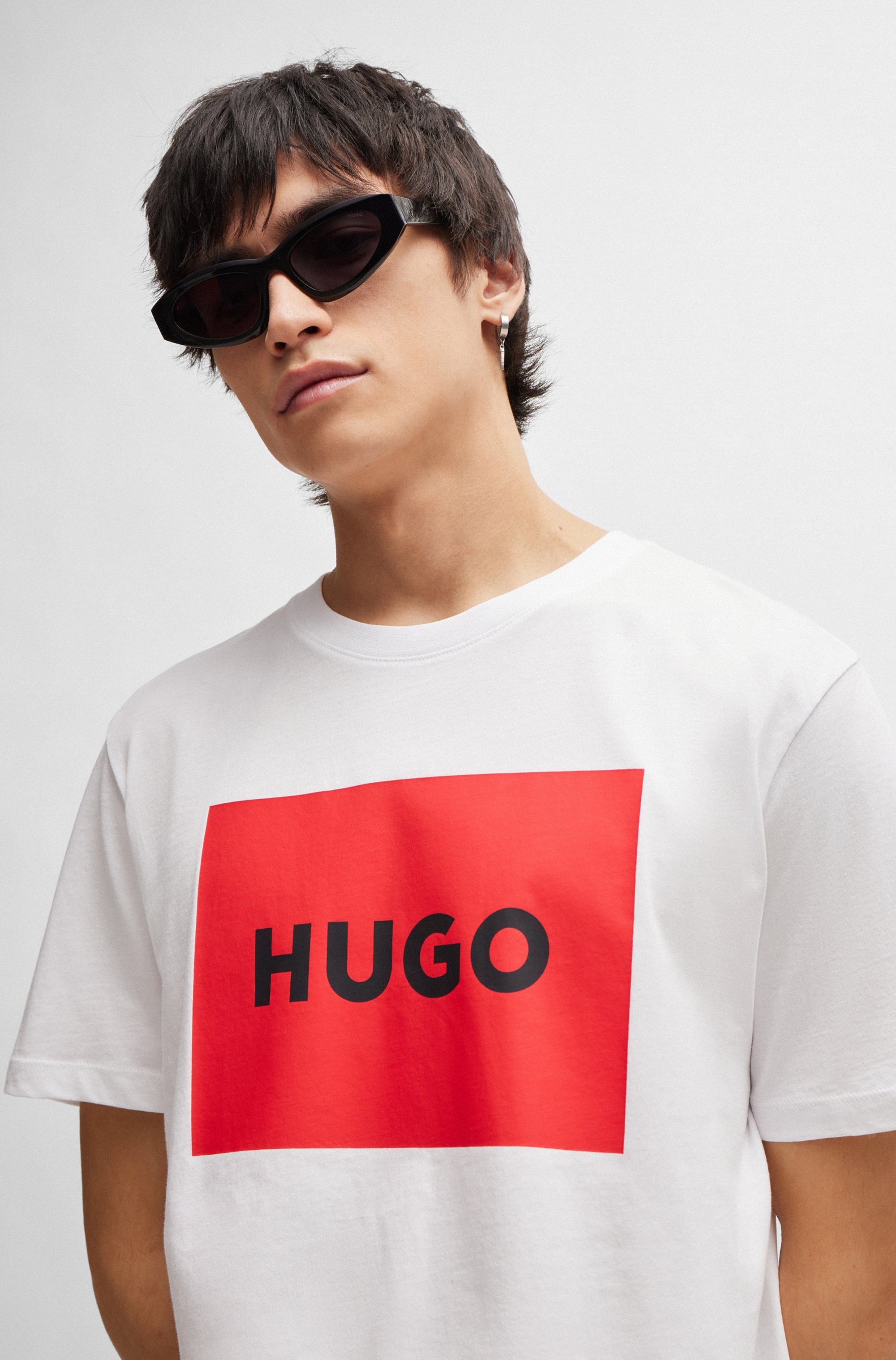 HUGO T-Shirt »Dulive« Rundhalsausschnitt, Regular Fit, Basic Must Have, HUGO Logo Gummidruck