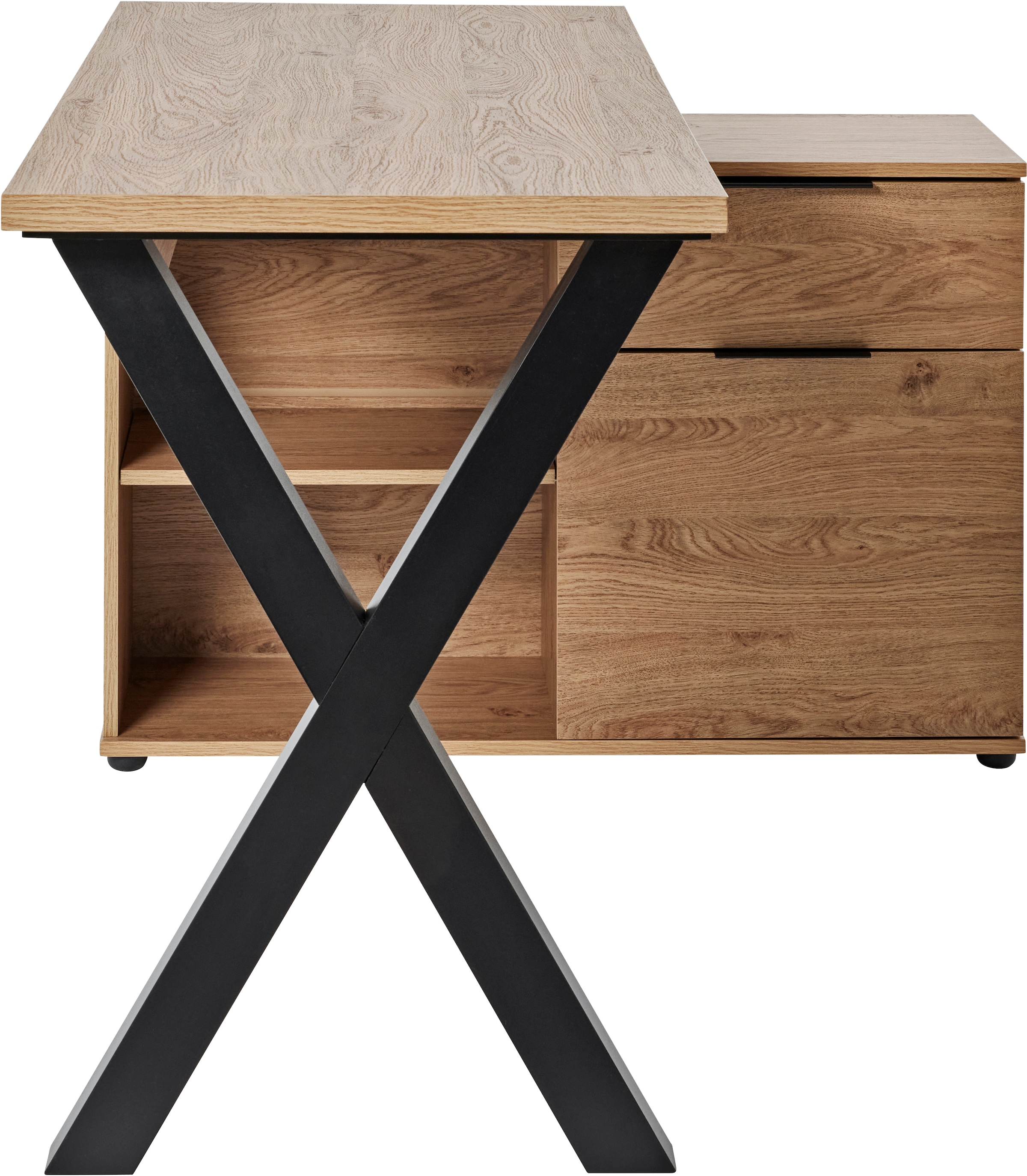 Jahnke Eckschreibtisch »X-CLUB C 40 E«, (1 St.), Eckschreibtisch, wechselseitig montierbar, X-Gestell