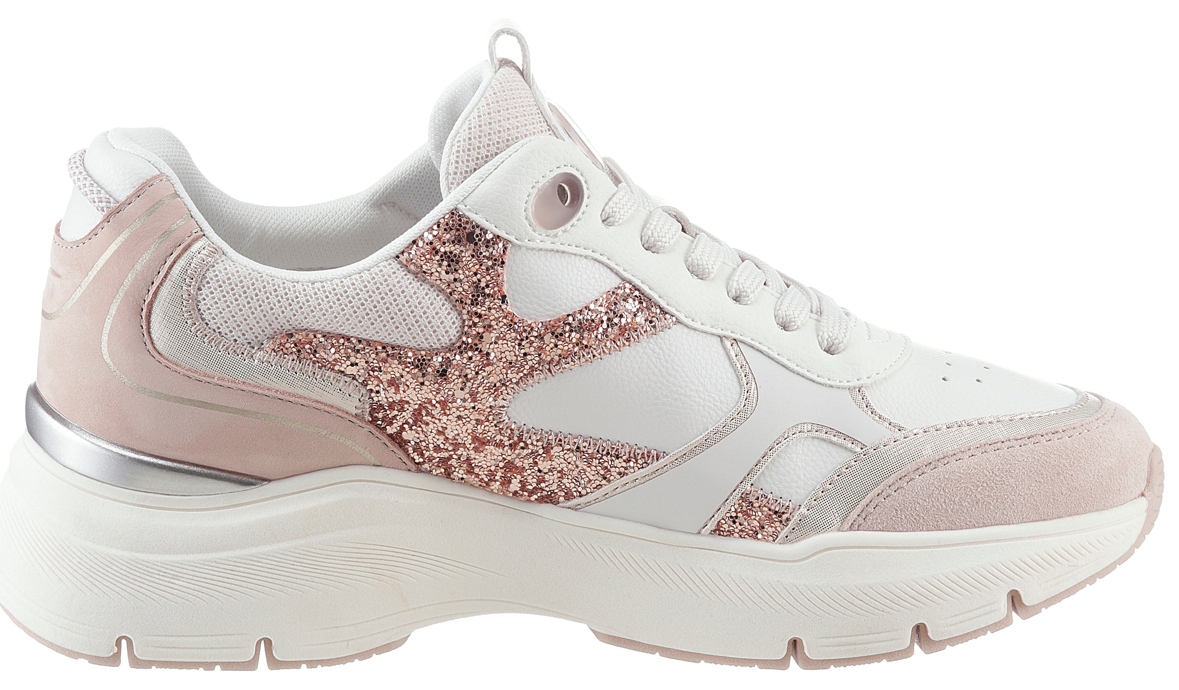 Tamaris Keilsneaker  , Plateau, Freizeitschuh, Schnürschuh mit kontrastfarbenen Details